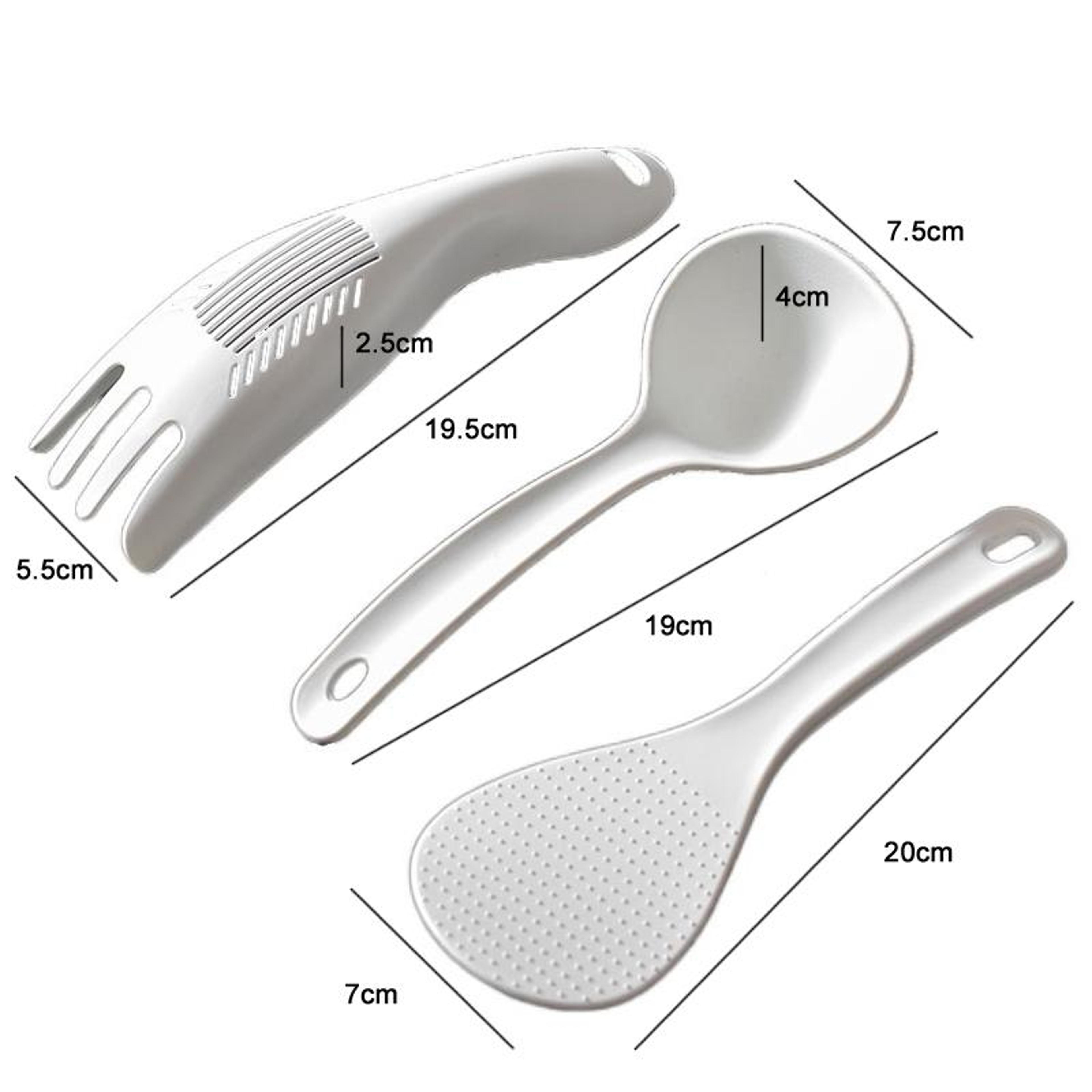 Non Stick Rice Paddle Set With Drain Bar And Hanging Handle For Easy Rice Serving 4
