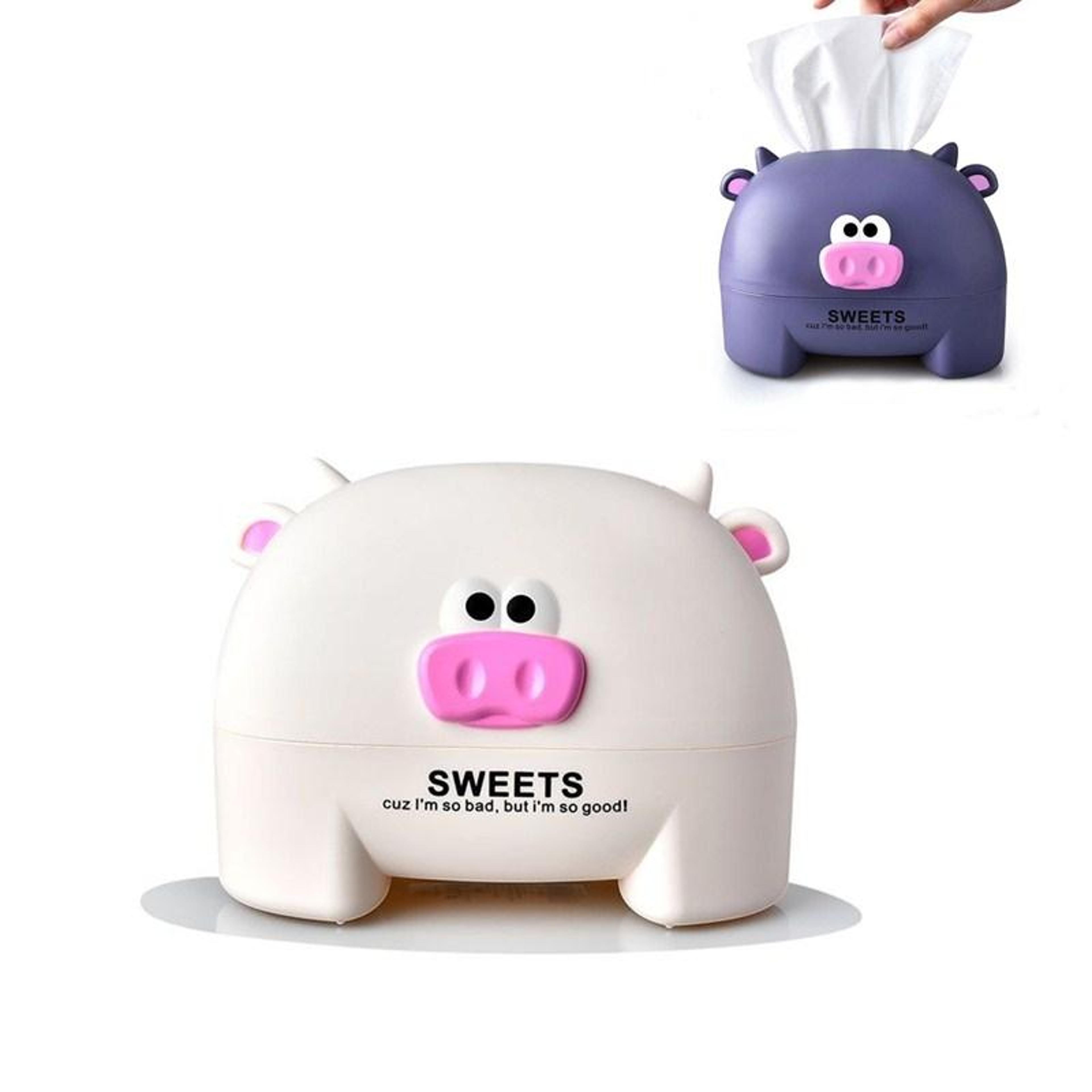 Cute Cow Tissue Box Cover Cartoon Desktop Tissue Dispenser For Home  Office 1