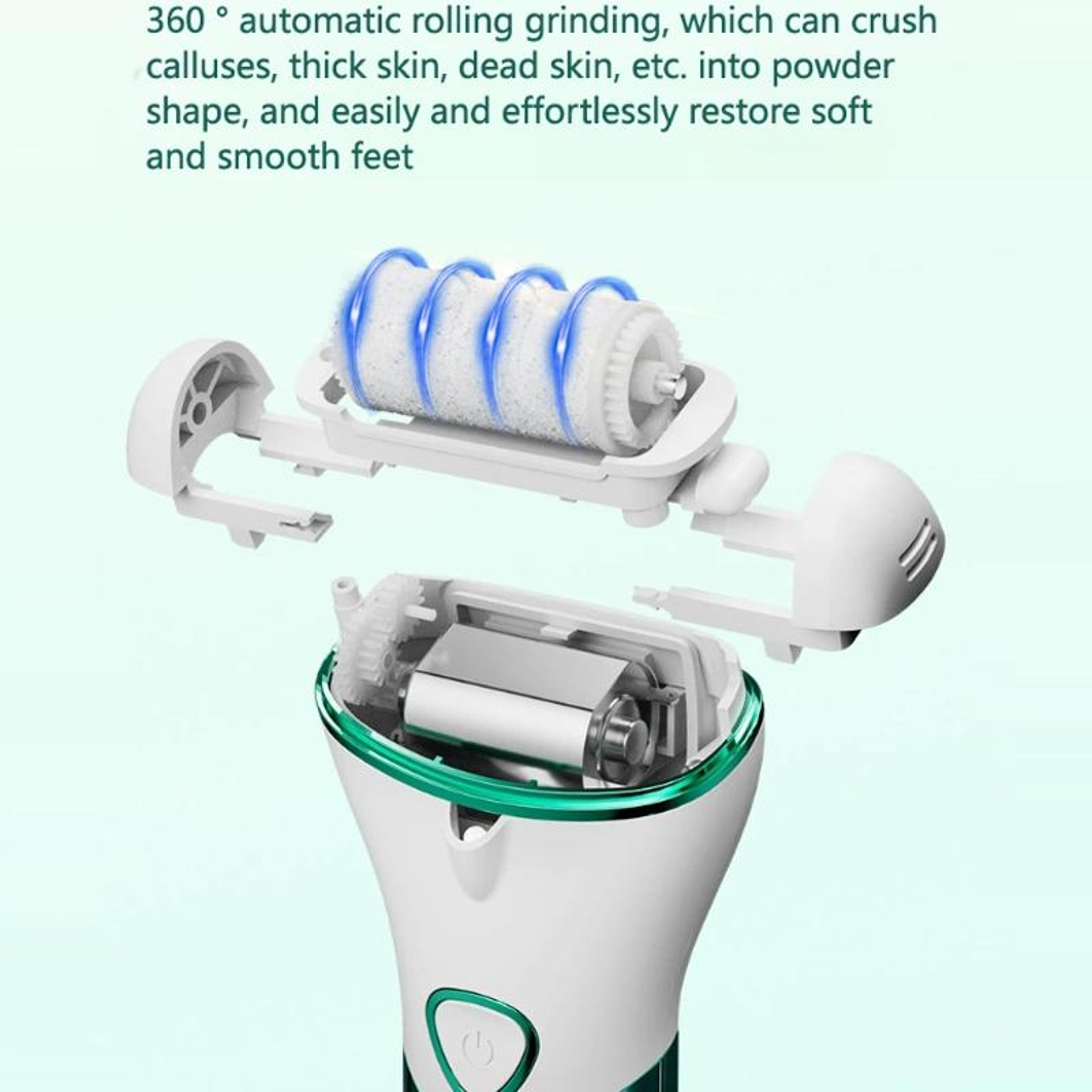 Rechargeable Electric Foot File  Callus Remover With LED Display Waterproof Pedicure Tool 6