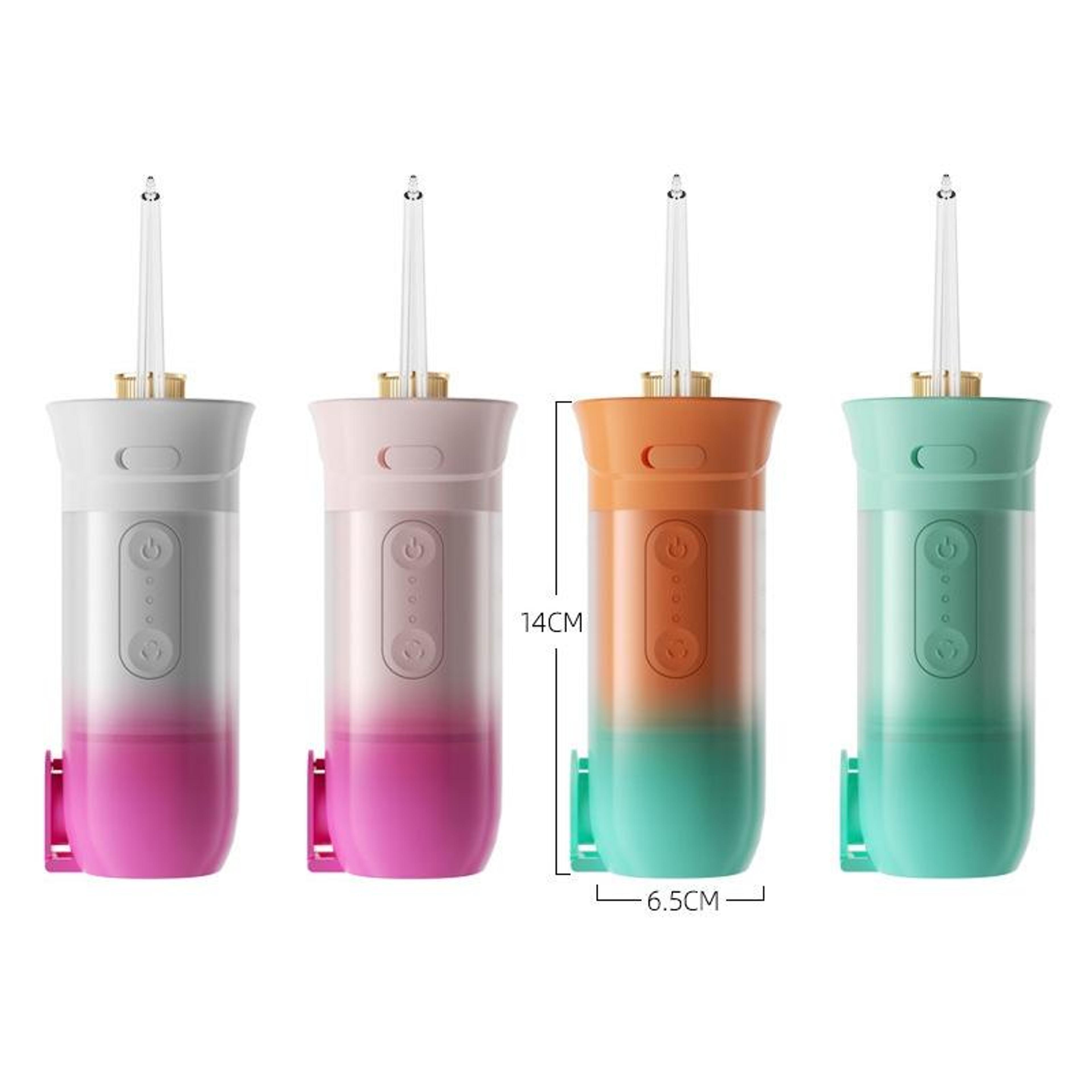 aquasmile portable water flosser with 4 nozzles & 3 cleaning modes