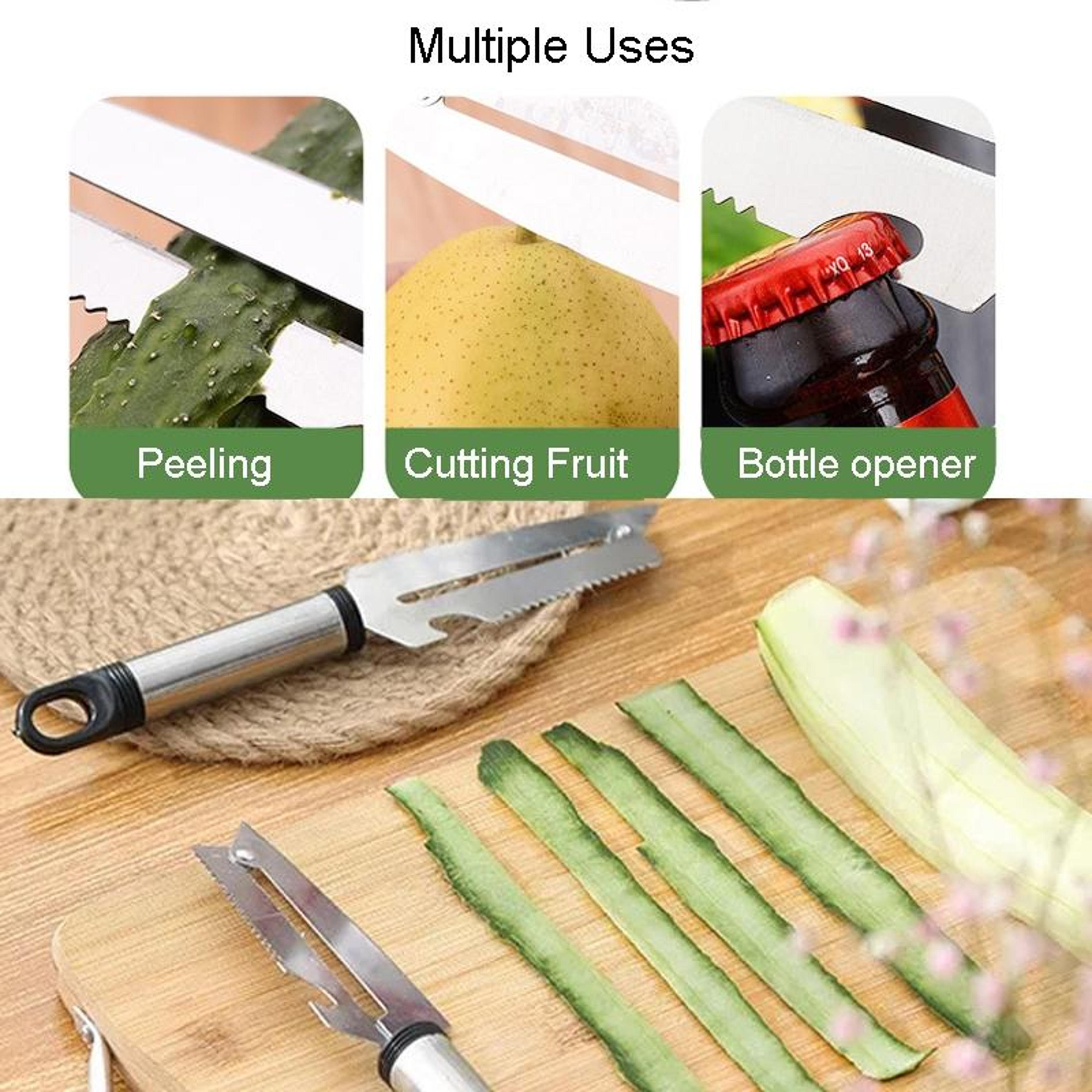 Stainless Steel Multi Function Paring Knife  Peeler With Bottle Opener 6
