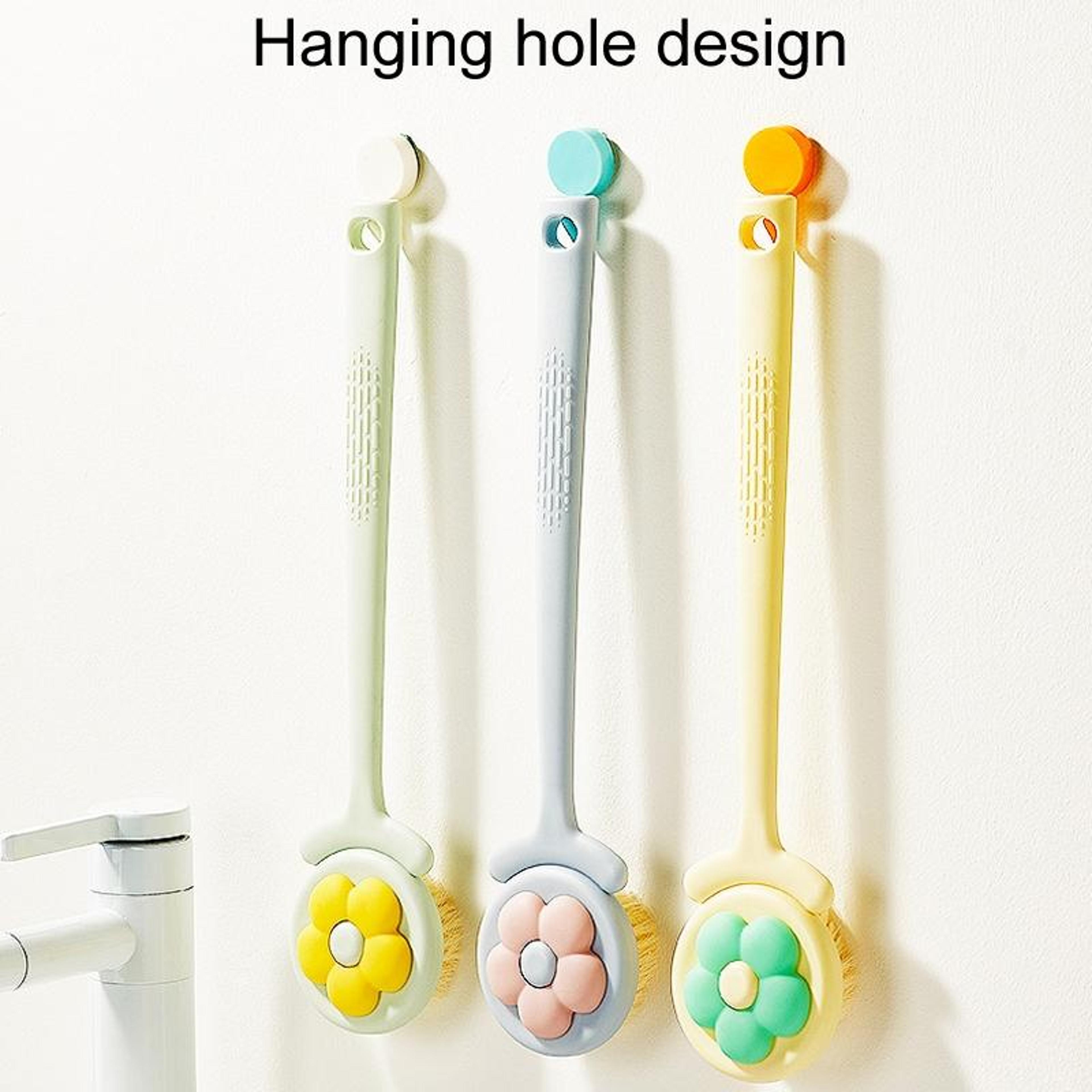 Long Handle Shower Brush With Soft Bristles For Deep Cleansing  Easy Back Care 9