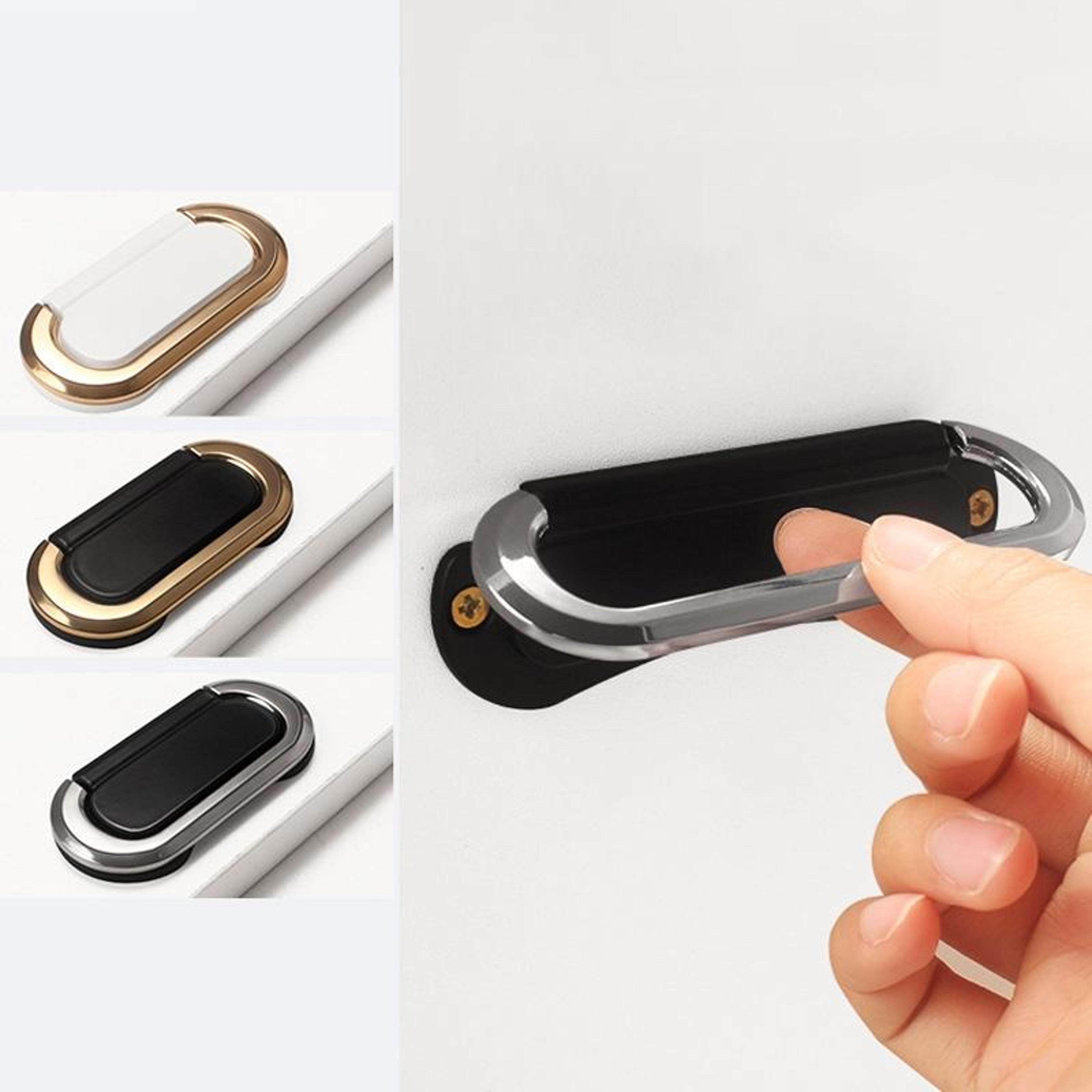 Hidden Drawer Pull Zinc Alloy Flush Cabinet Handle For Cabinets  Closets 2