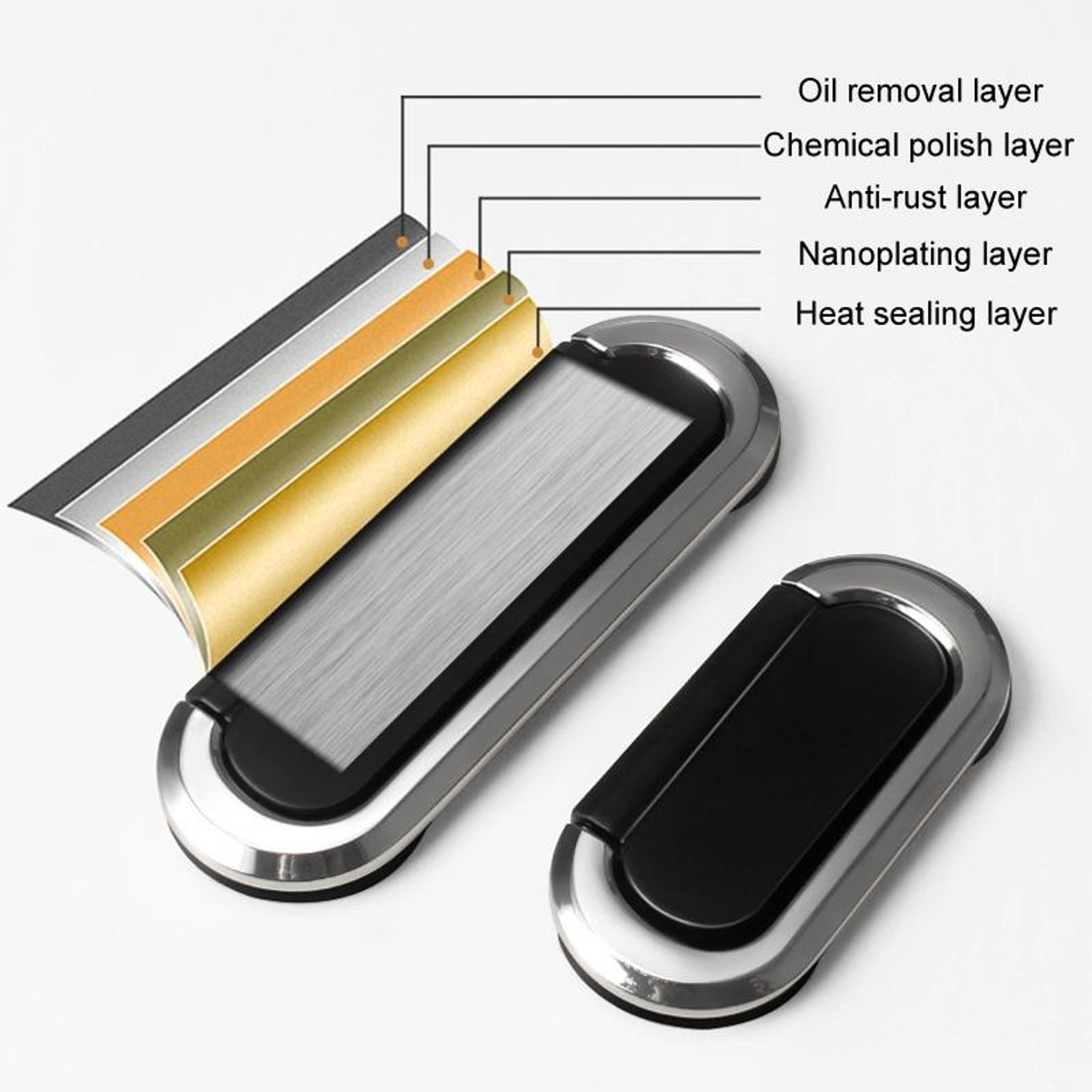 Hidden Drawer Pull Zinc Alloy Flush Cabinet Handle For Cabinets  Closets 3