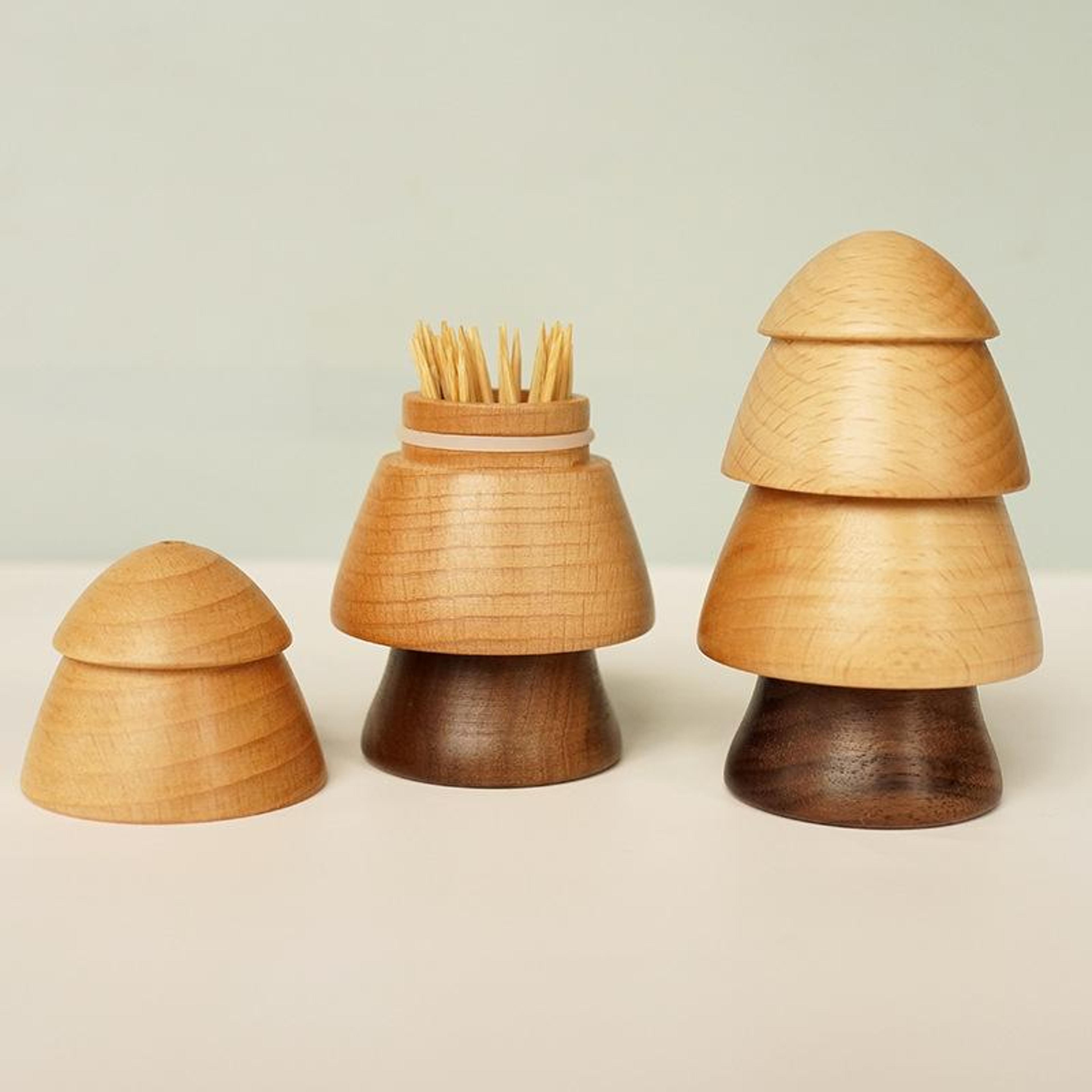 Small Tree Wooden Toothpick Holder Decorative Toothpick Dispenser For Home  Dining Tables 0