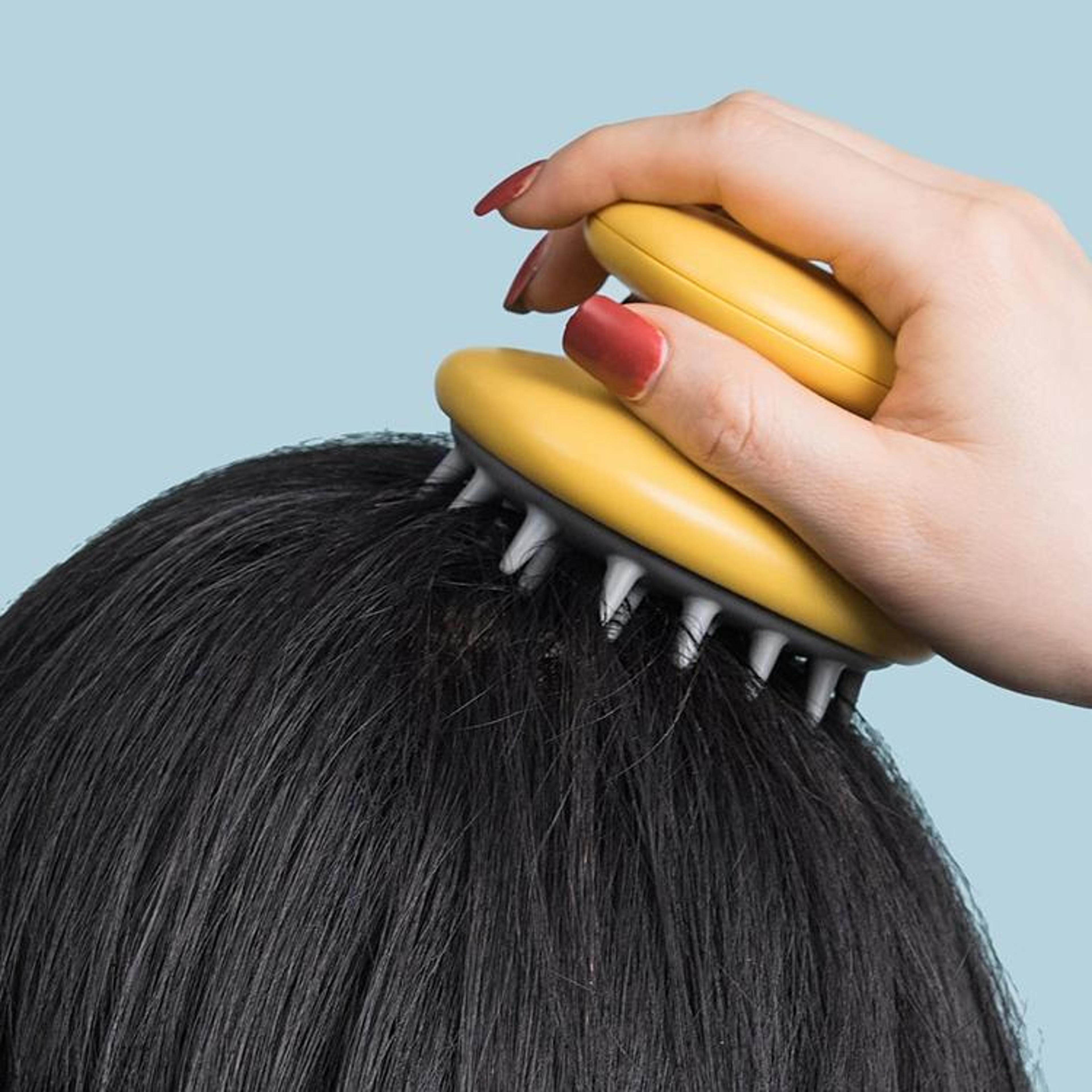 silicone scalp massager shampoo brush for deep cleansing & healthy hair care