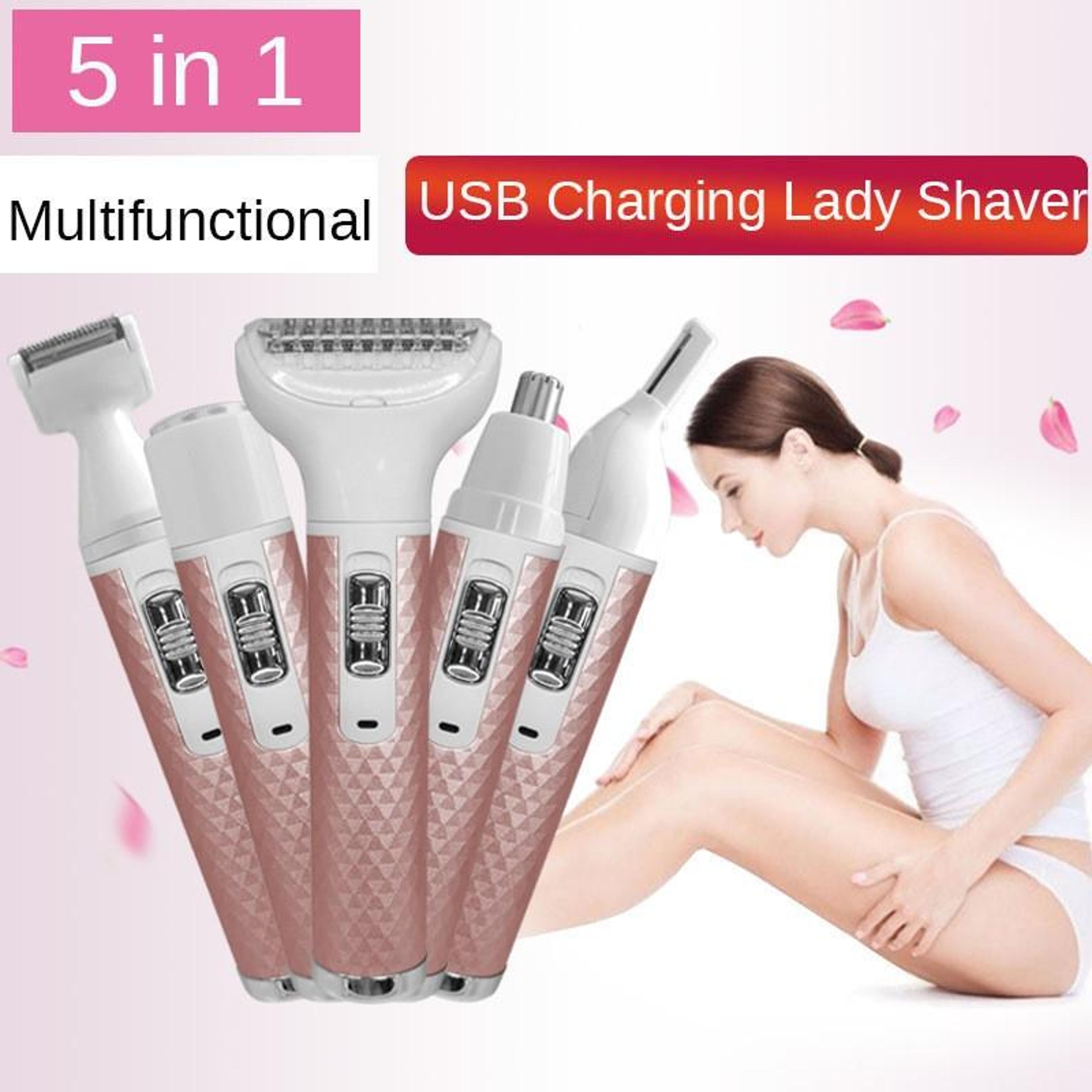 SilkTouch 5 In 1 Womens Electric Shaver  Bikini Trimmer For Face Body And Sensitive Areas 4