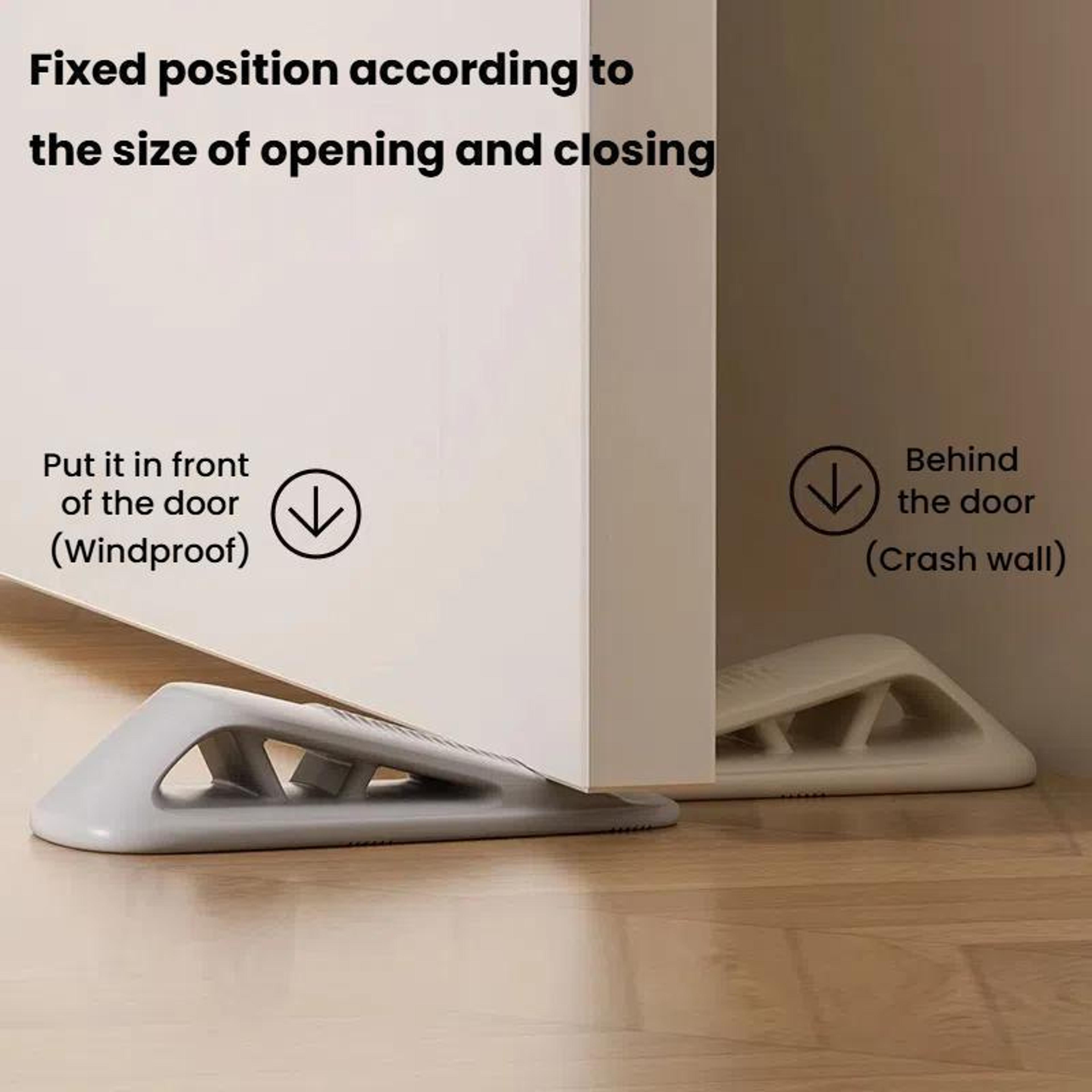 SecureHold Silent Door Stopper  Windproof Door Lock Wedge 8