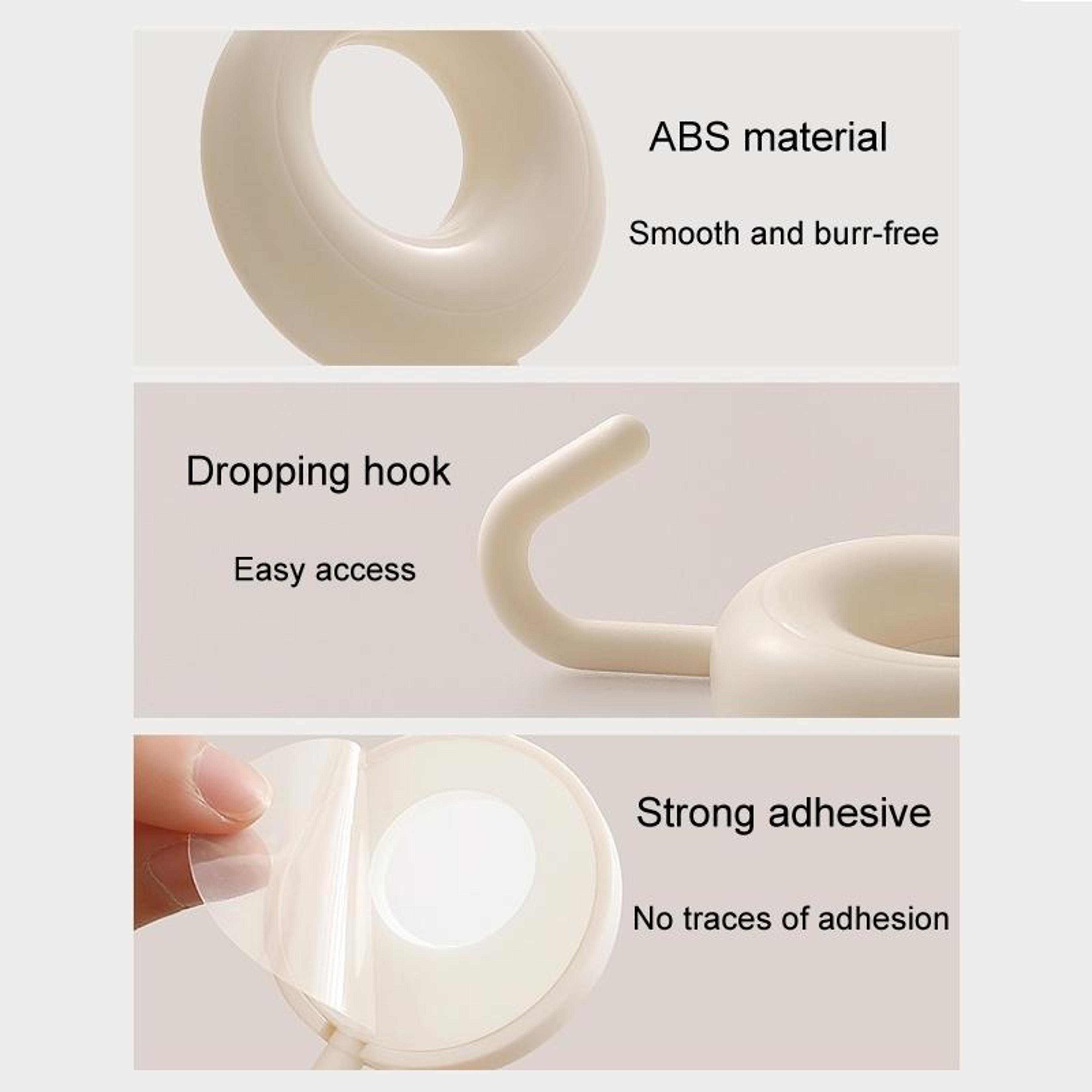 4 Pack Heavy Duty Adhesive Wall Hooks For Kitchen Bathroom  Home Organization 8