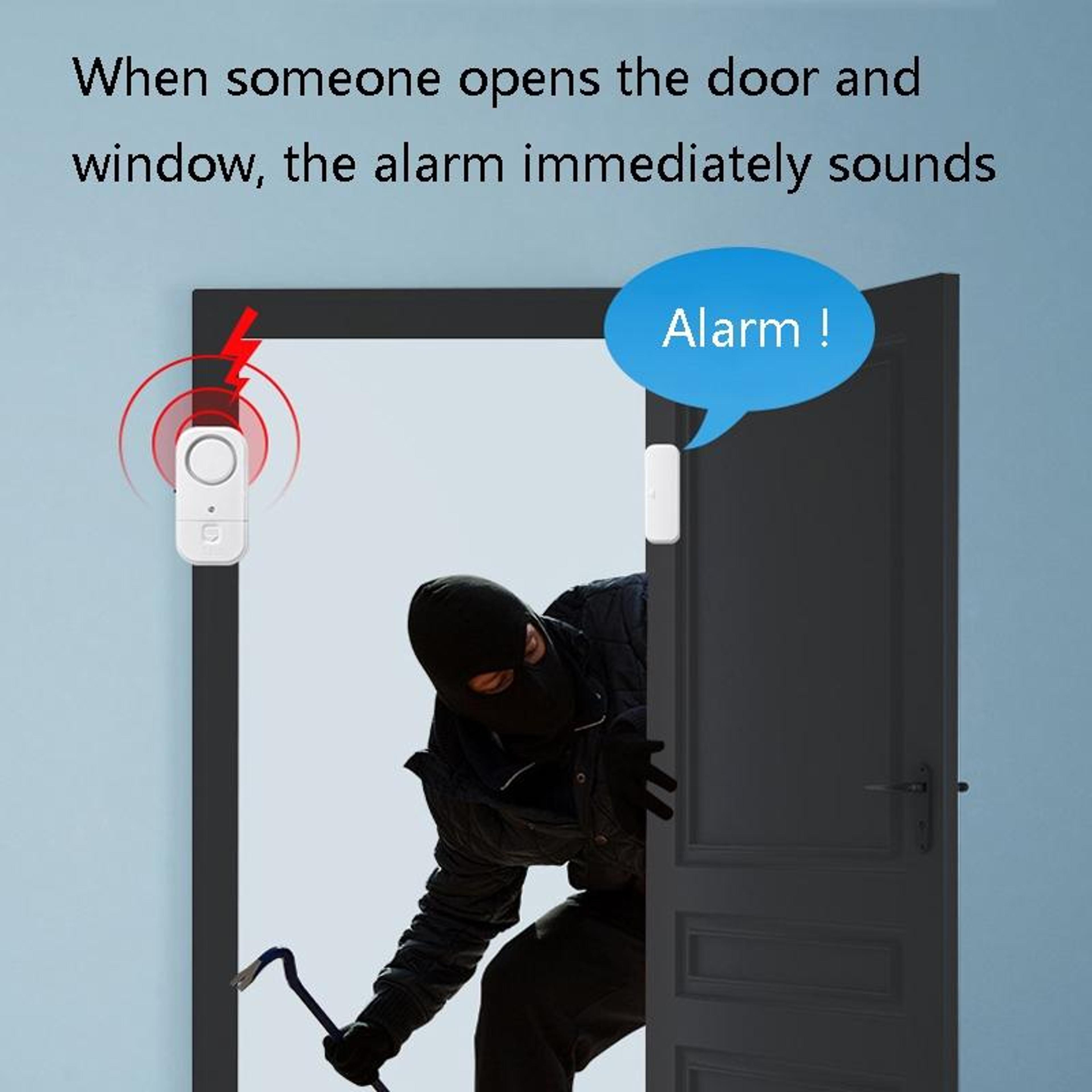 SecureGuard 125dB Door  Window Alarm With Magnetic Sensor Wireless Anti Theft Protection 1
