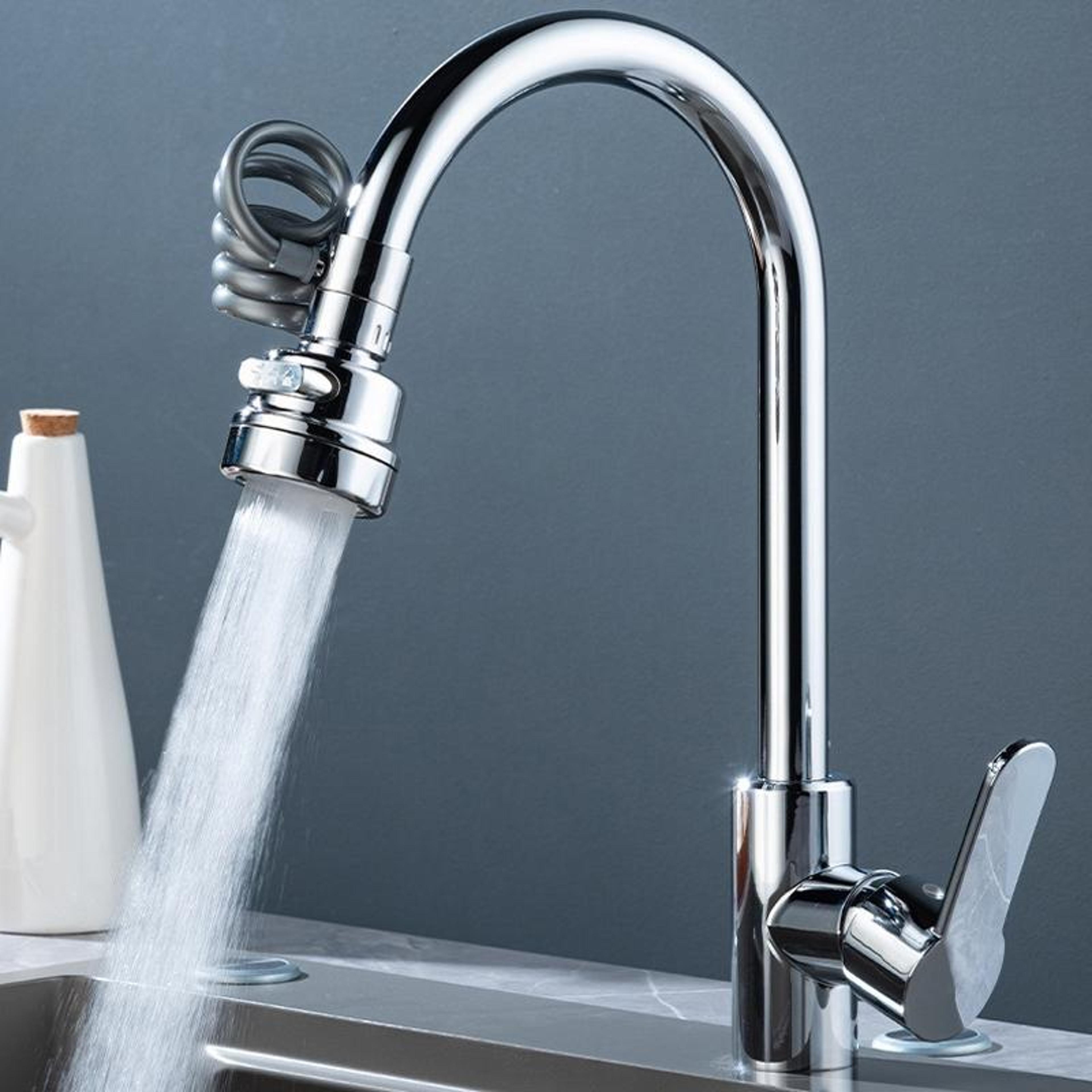 AquaFlex Pull Out Kitchen Faucet With 3 Mode Sprayer  360 Swivel Anti Splash Design 0