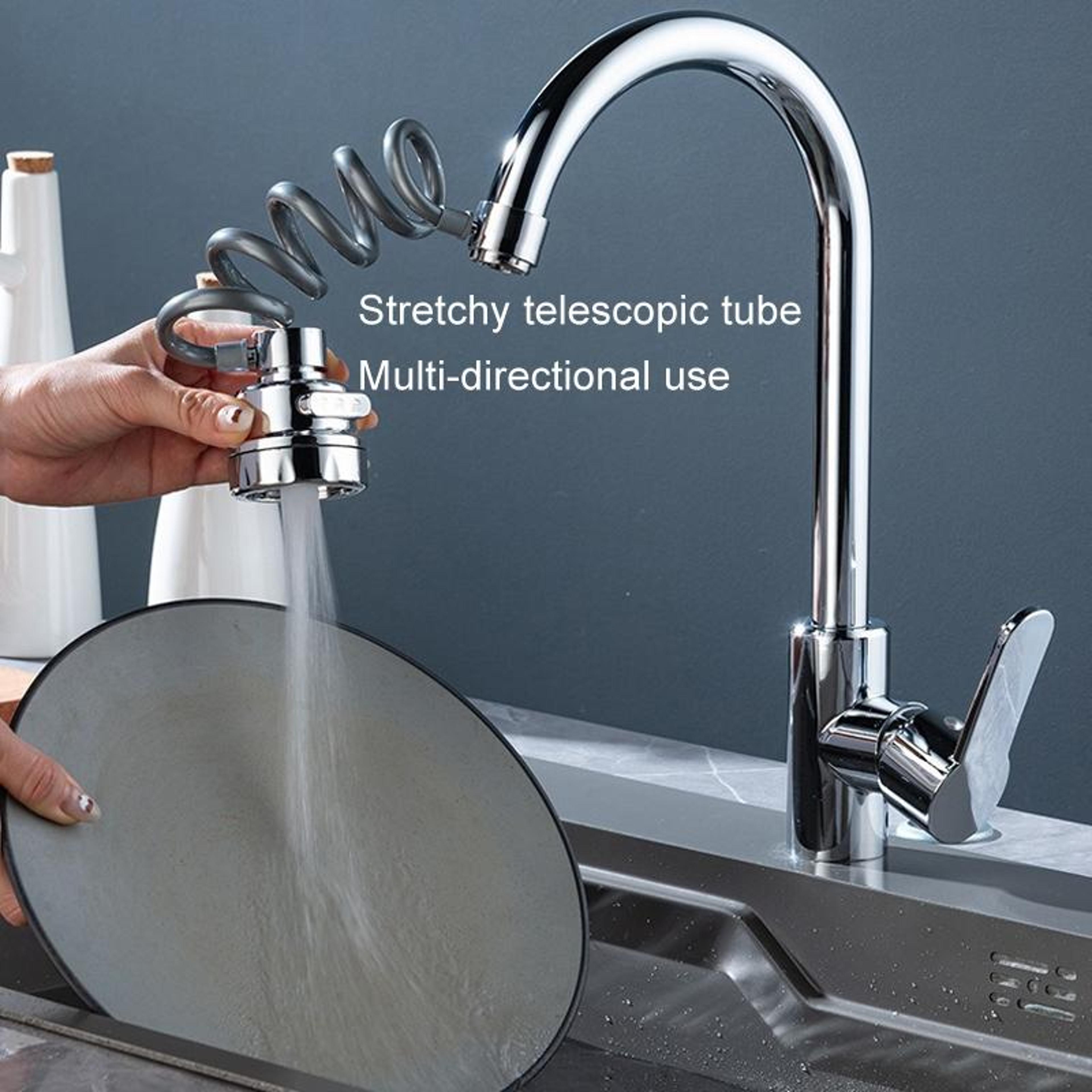 AquaFlex Pull Out Kitchen Faucet With 3 Mode Sprayer  360 Swivel Anti Splash Design 7