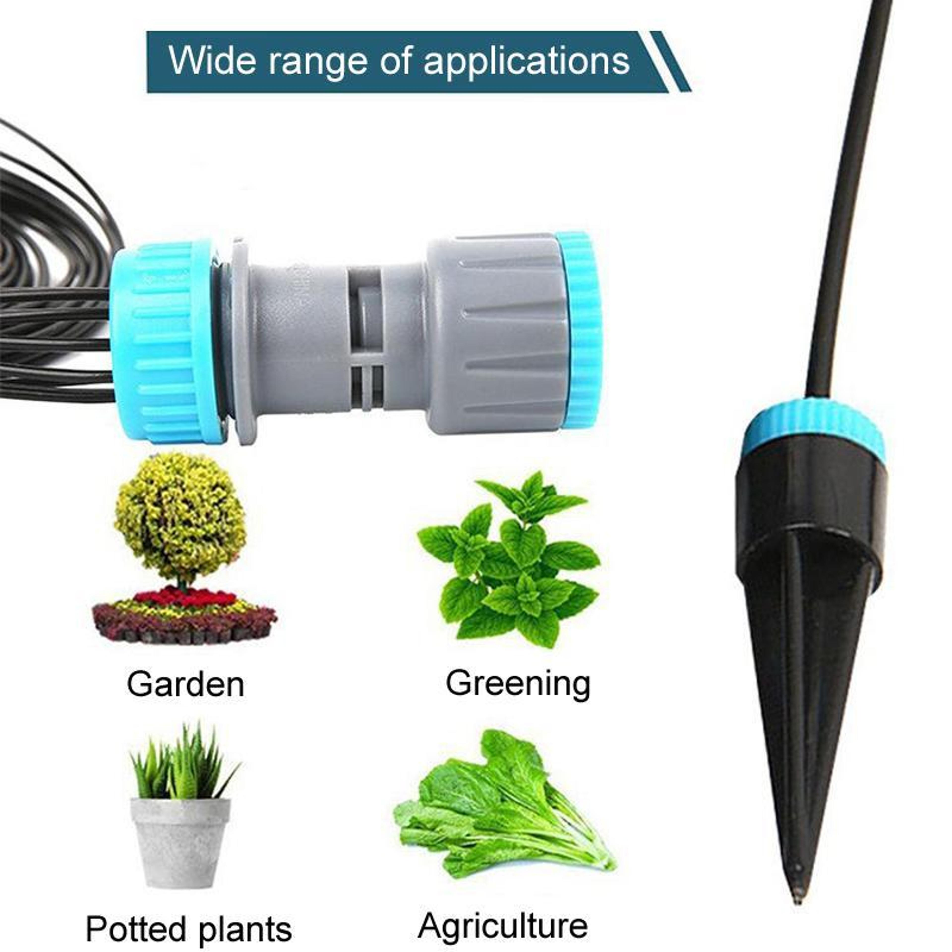 AquaFlow 10 Plant Adjustable Drip Irrigation Kit With 16m Tubes For Indoor  Outdoor Plants 5