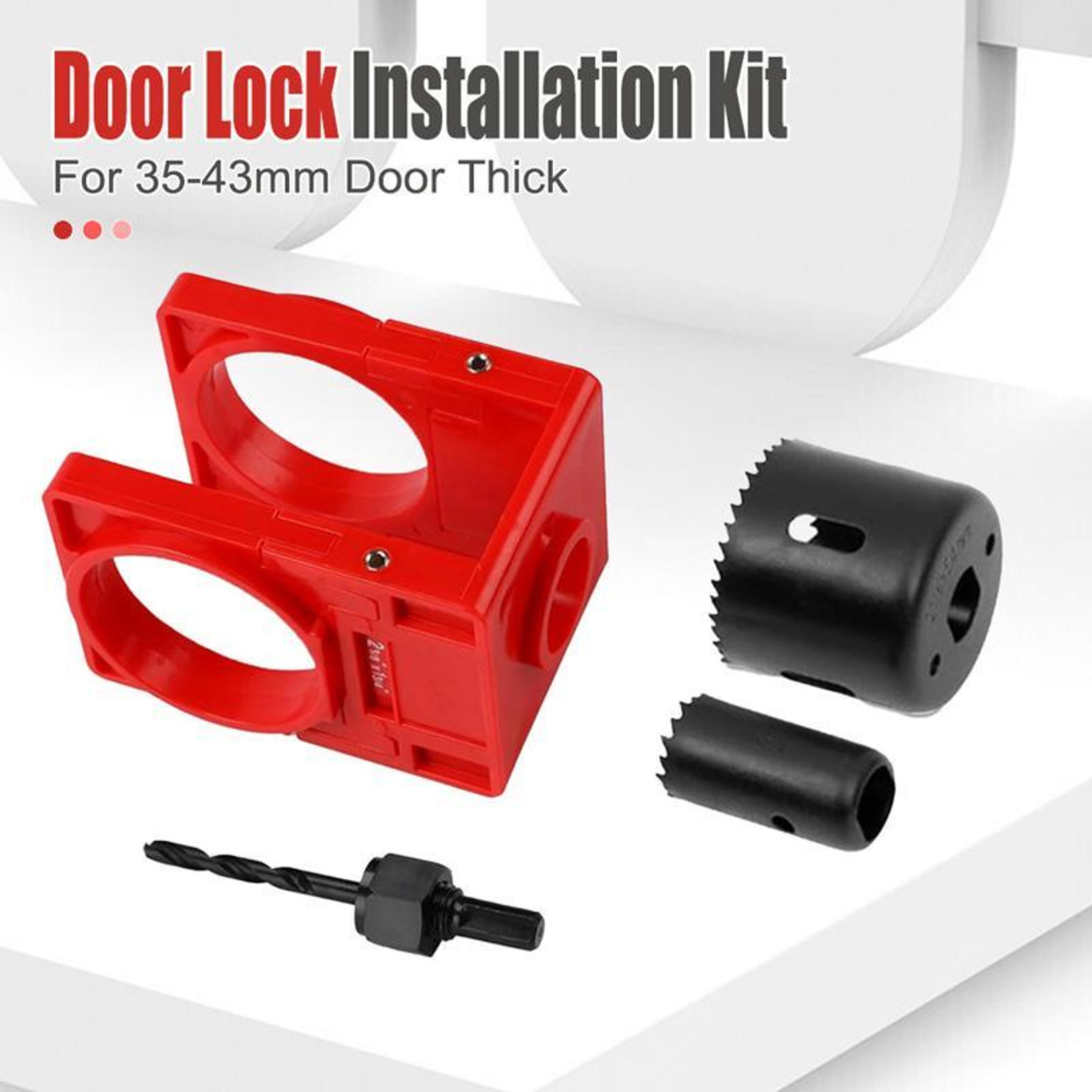 Precision Door Lock Installation Kit With Hole Saw Guide Template For Wooden Doors 3