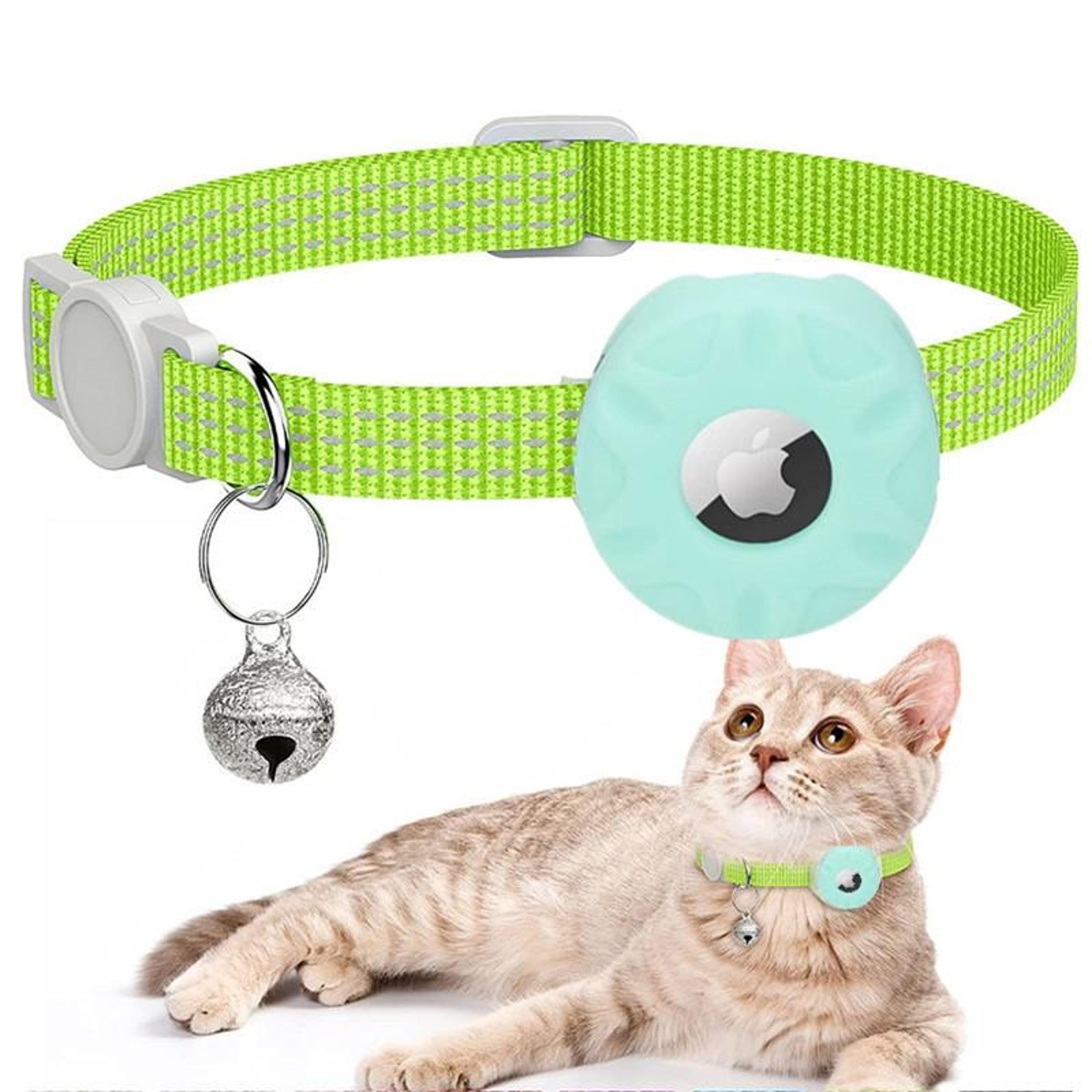 SafeTrack Reflective AirTag Cat Collar With Bell  Secure Silicone Holder 10