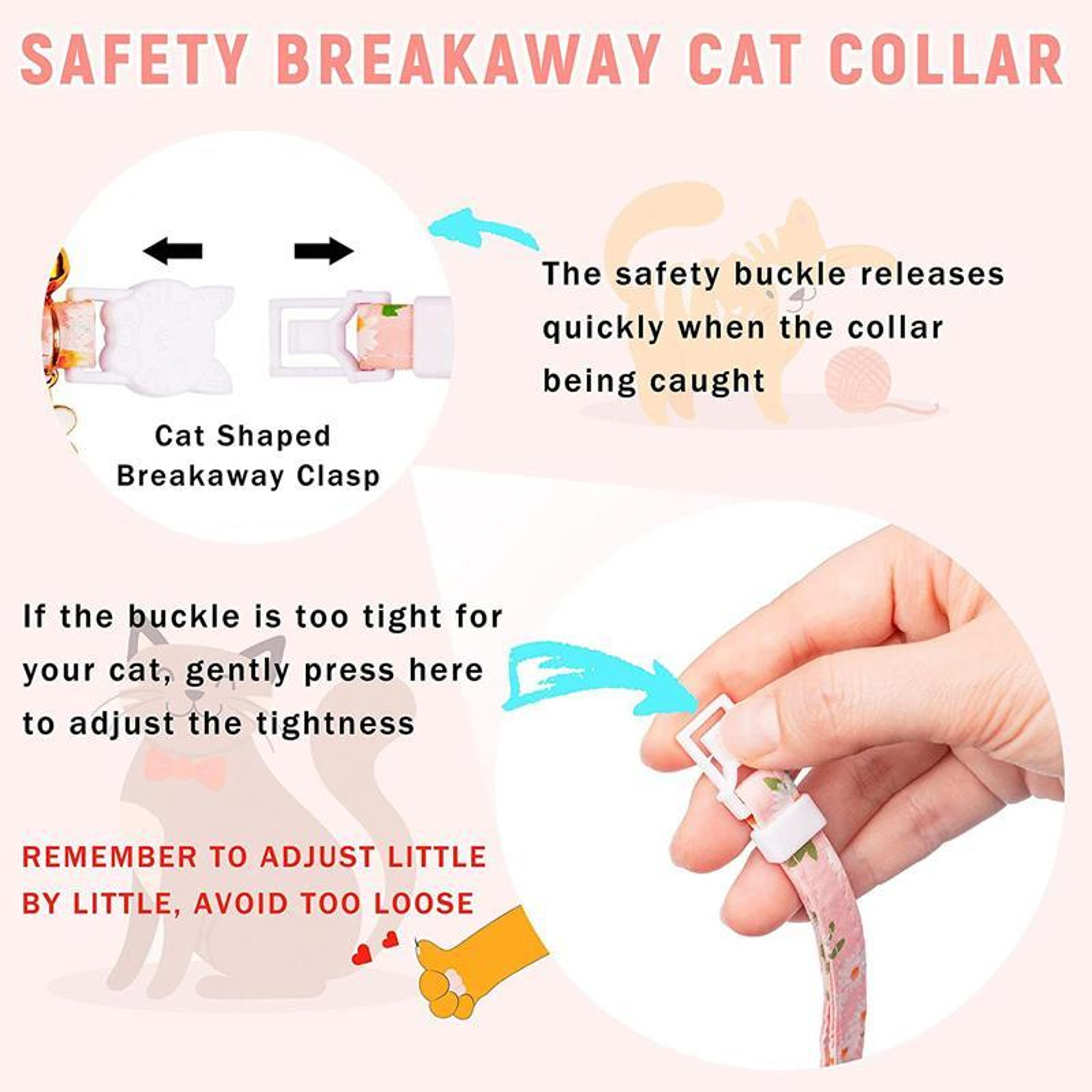 Daisy AirTag Dog  Cat Collar With Secure Tracker Holder And Bell 5