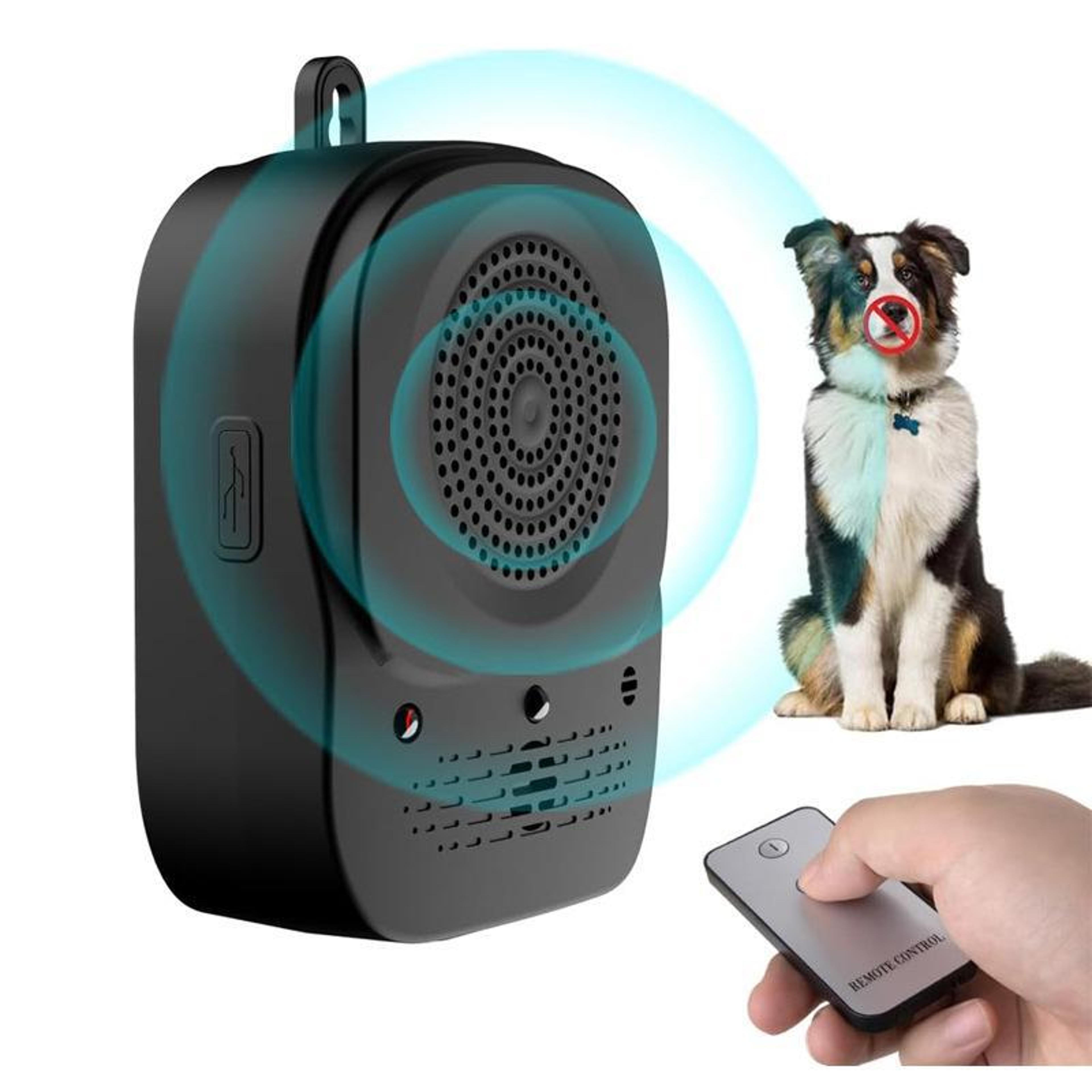 QuietGuard Pro Ultrasonic Dog Bark Control Device With Remote  Waterproof Outdoor Design 0