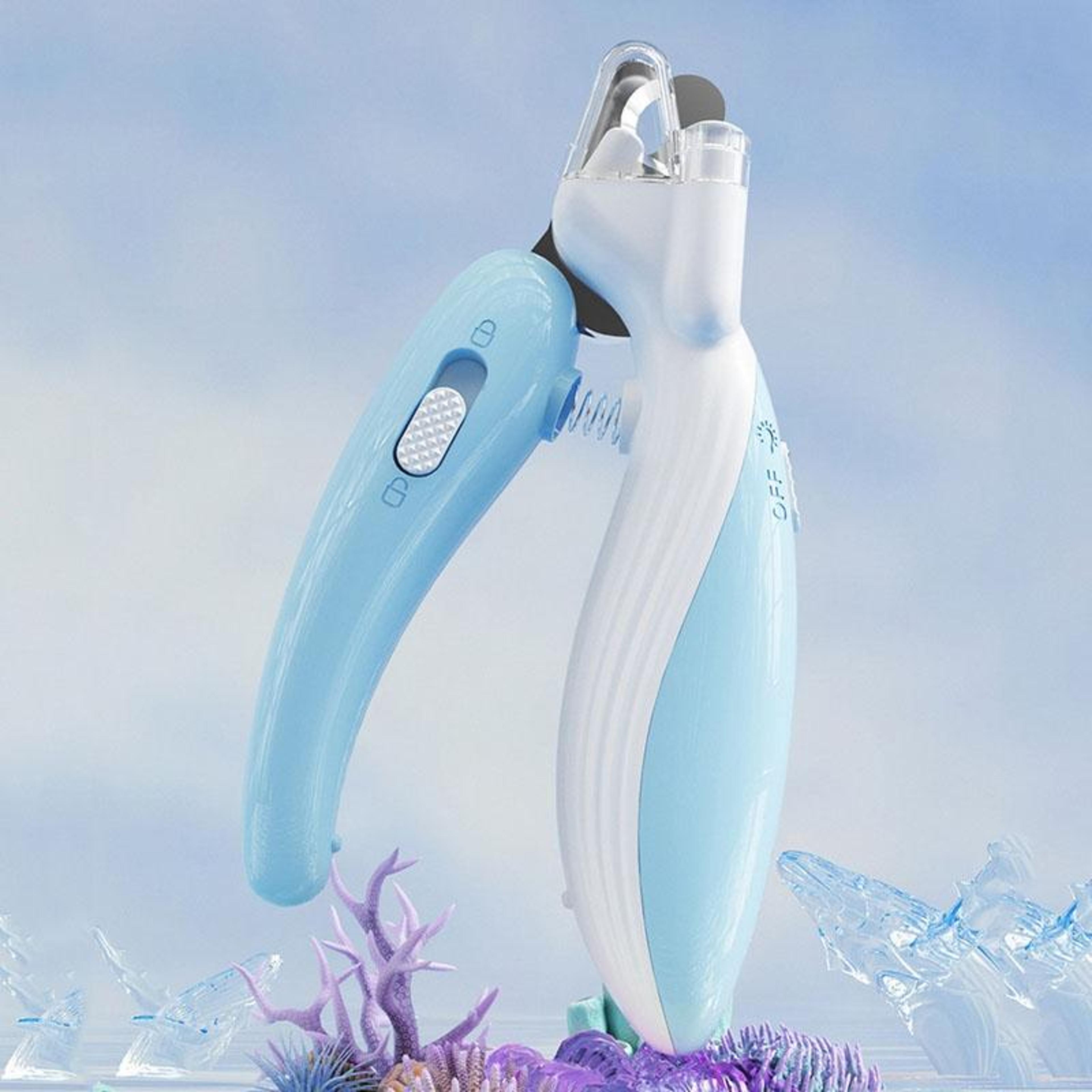 led pet nail clipper for dogs & cats safe grooming trimmer with nail catcher