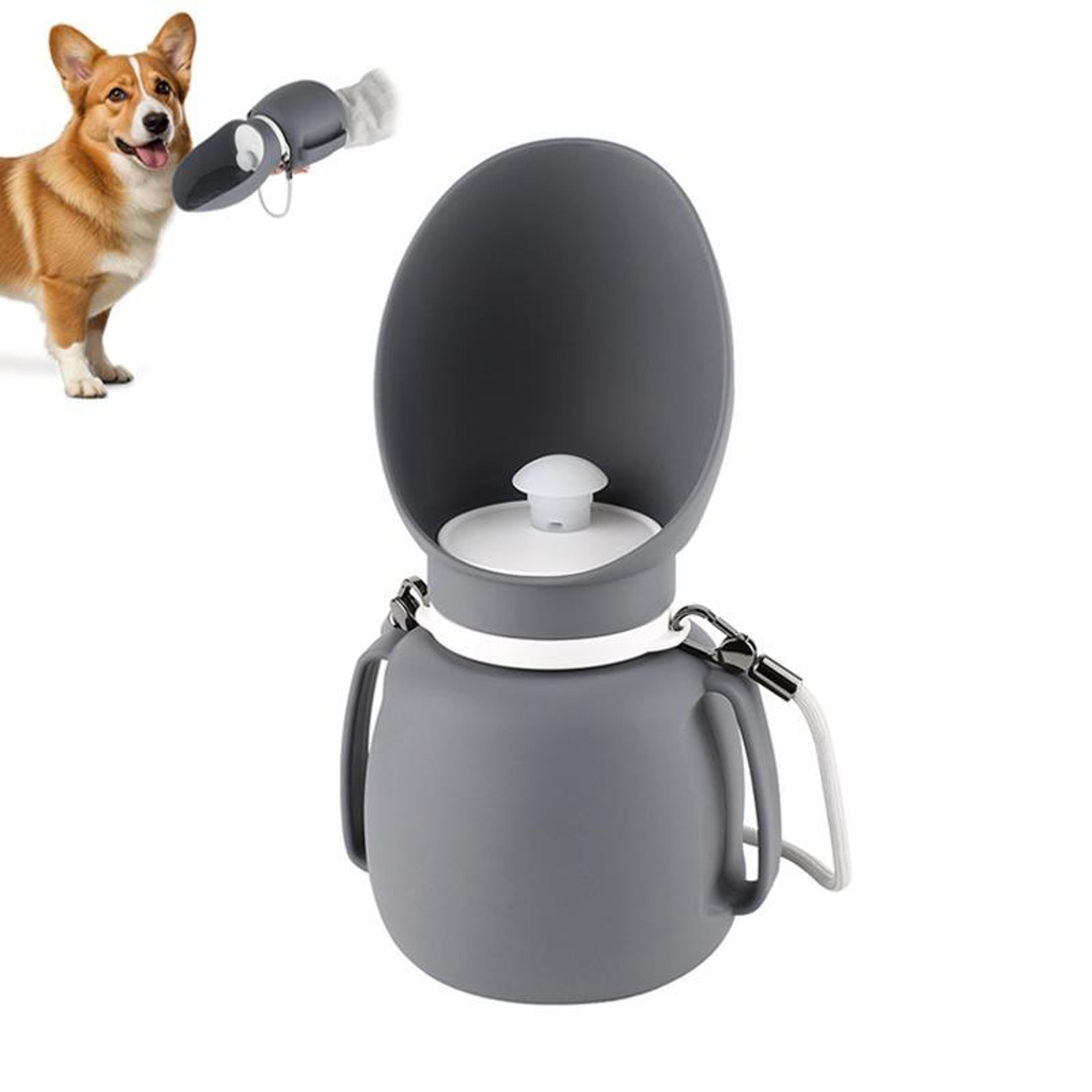 800ml portable dog water bottle with collapsible drinking bowl