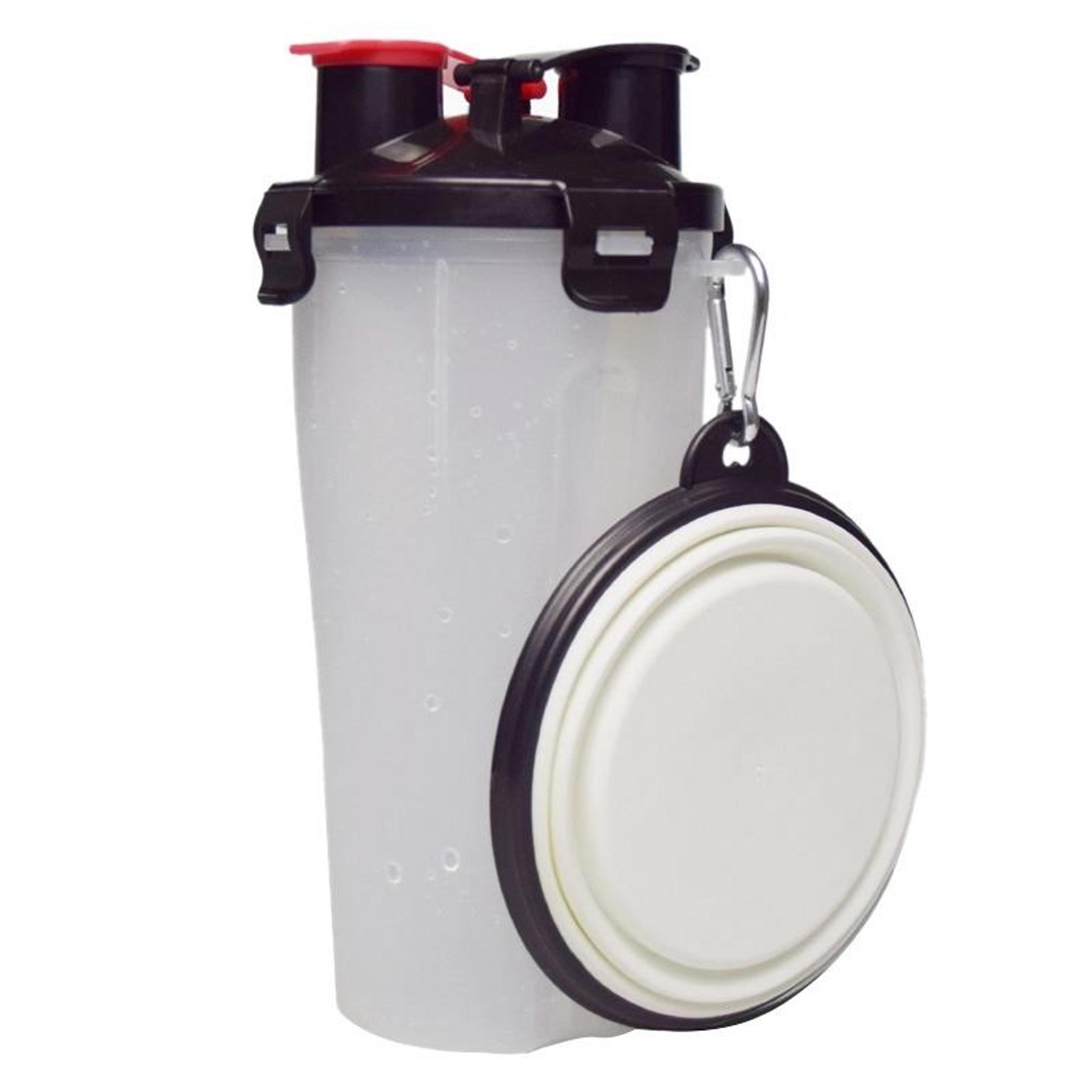 Portable Pet Water Bottle  Food Container With Foldable Travel Bowl 1