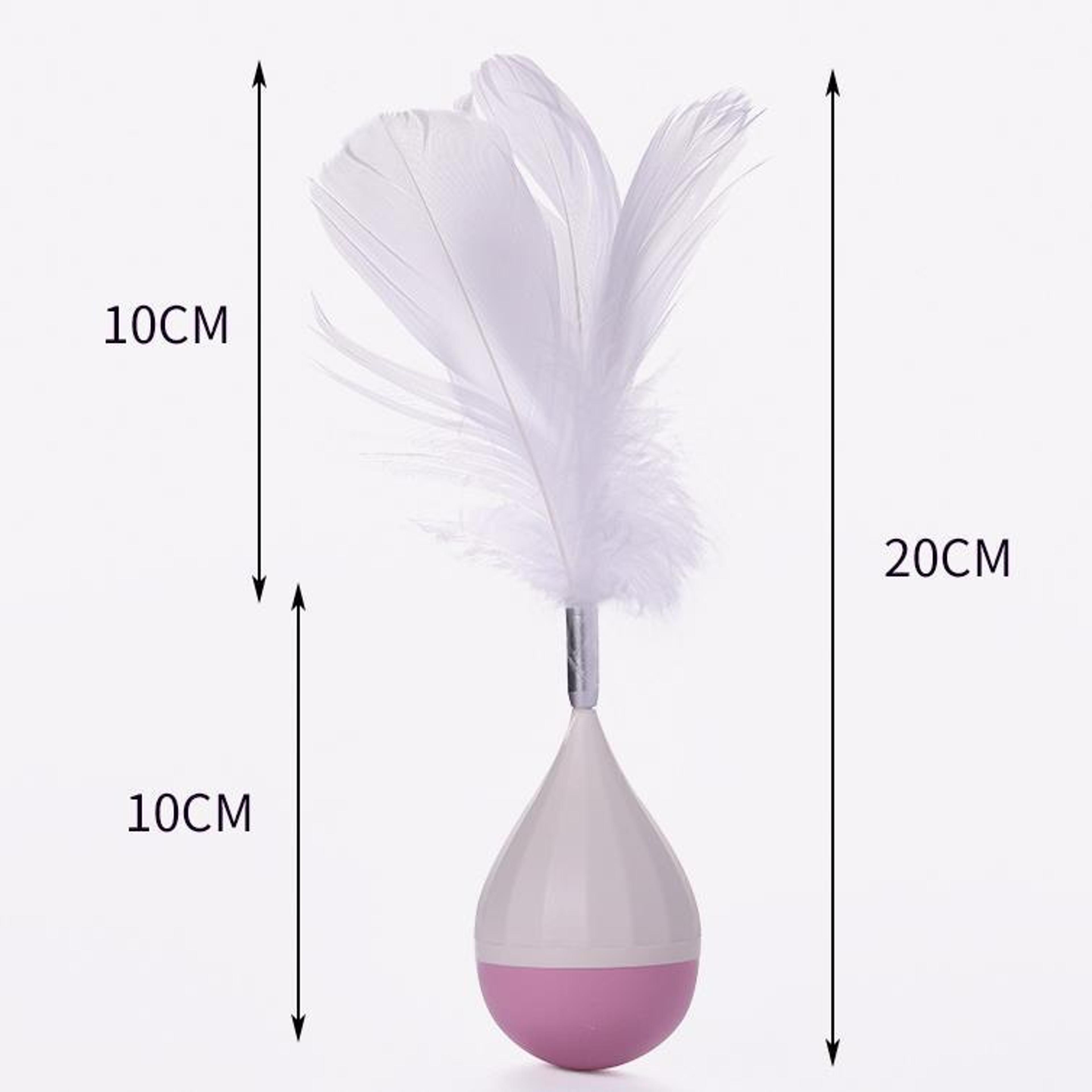Feather Tumbler Interactive Cat Toy For Indoor Cats With Replaceable Teaser Wand 3