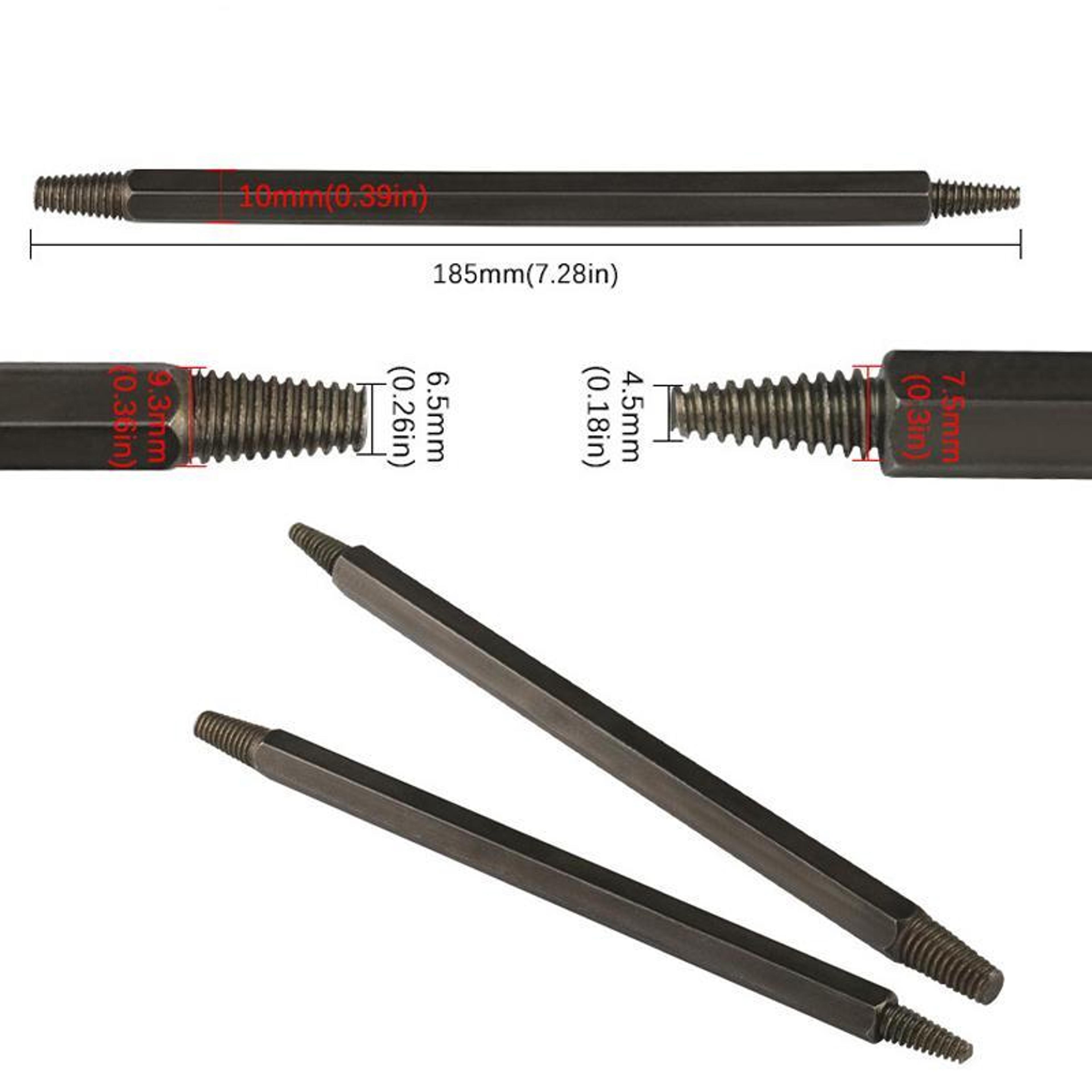 Heavy Duty Spark Plug Extractor Tool With Reverse Thread Tap  Double Ended Design 3