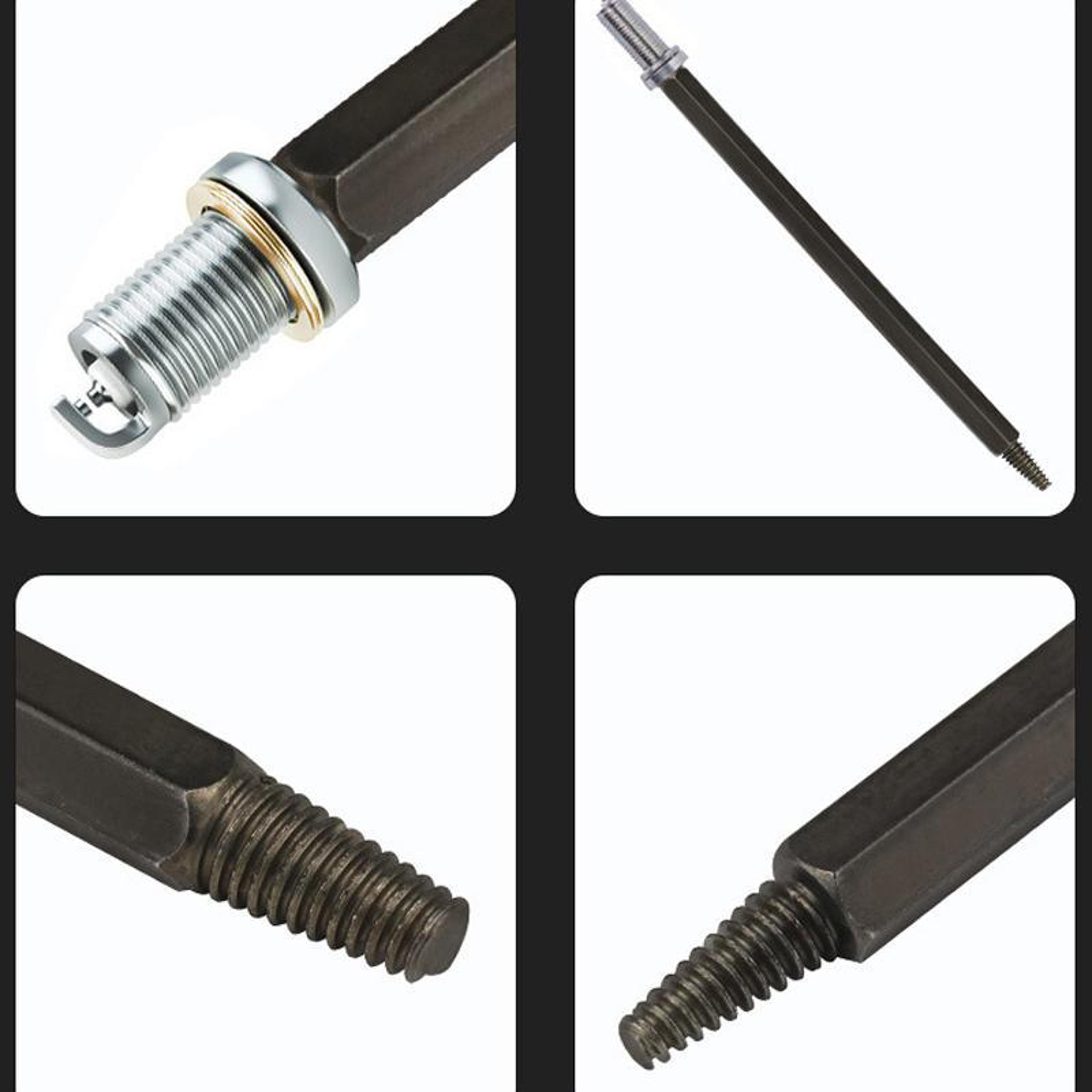 Heavy Duty Spark Plug Extractor Tool With Reverse Thread Tap  Double Ended Design 2