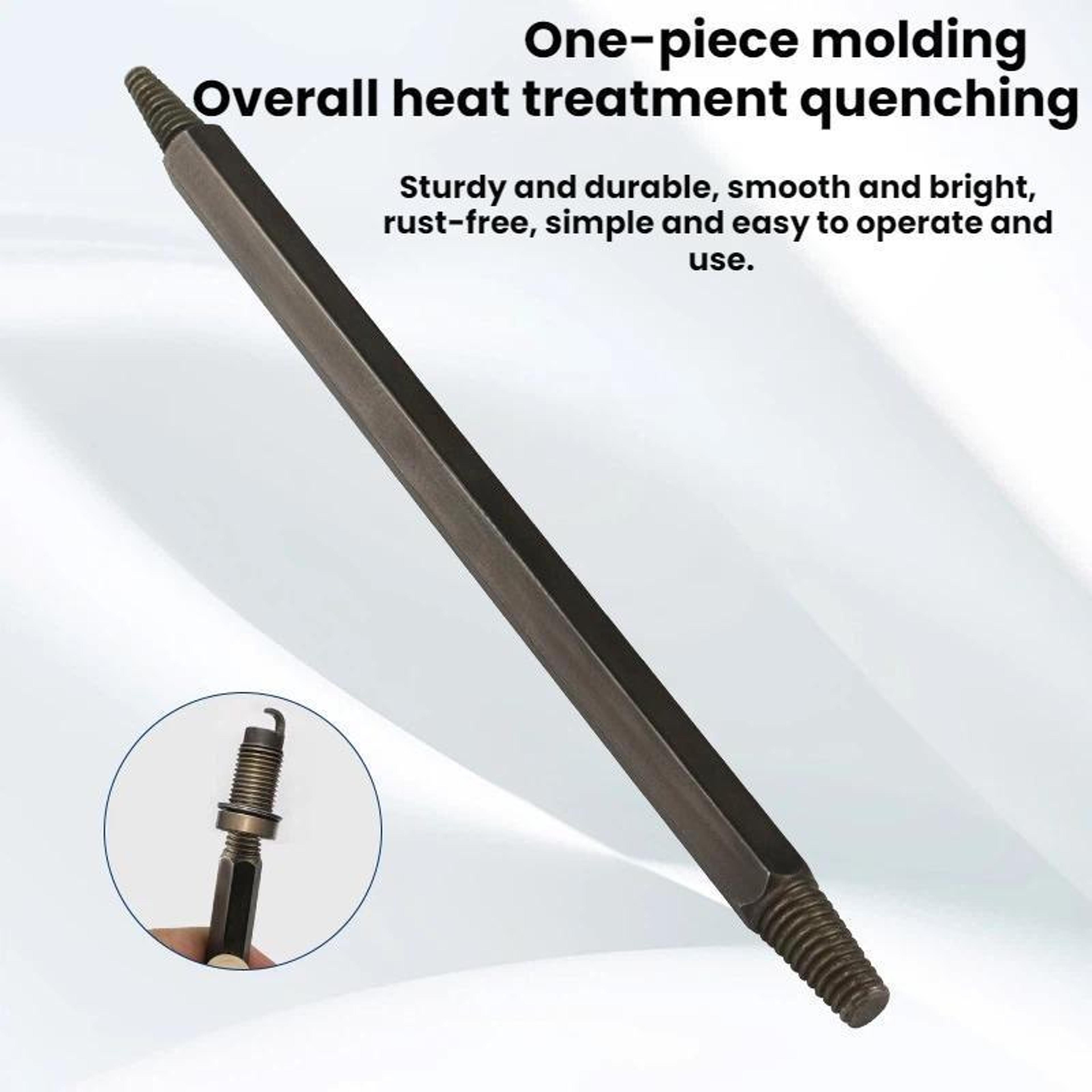 Heavy Duty Spark Plug Extractor Tool With Reverse Thread Tap  Double Ended Design 5