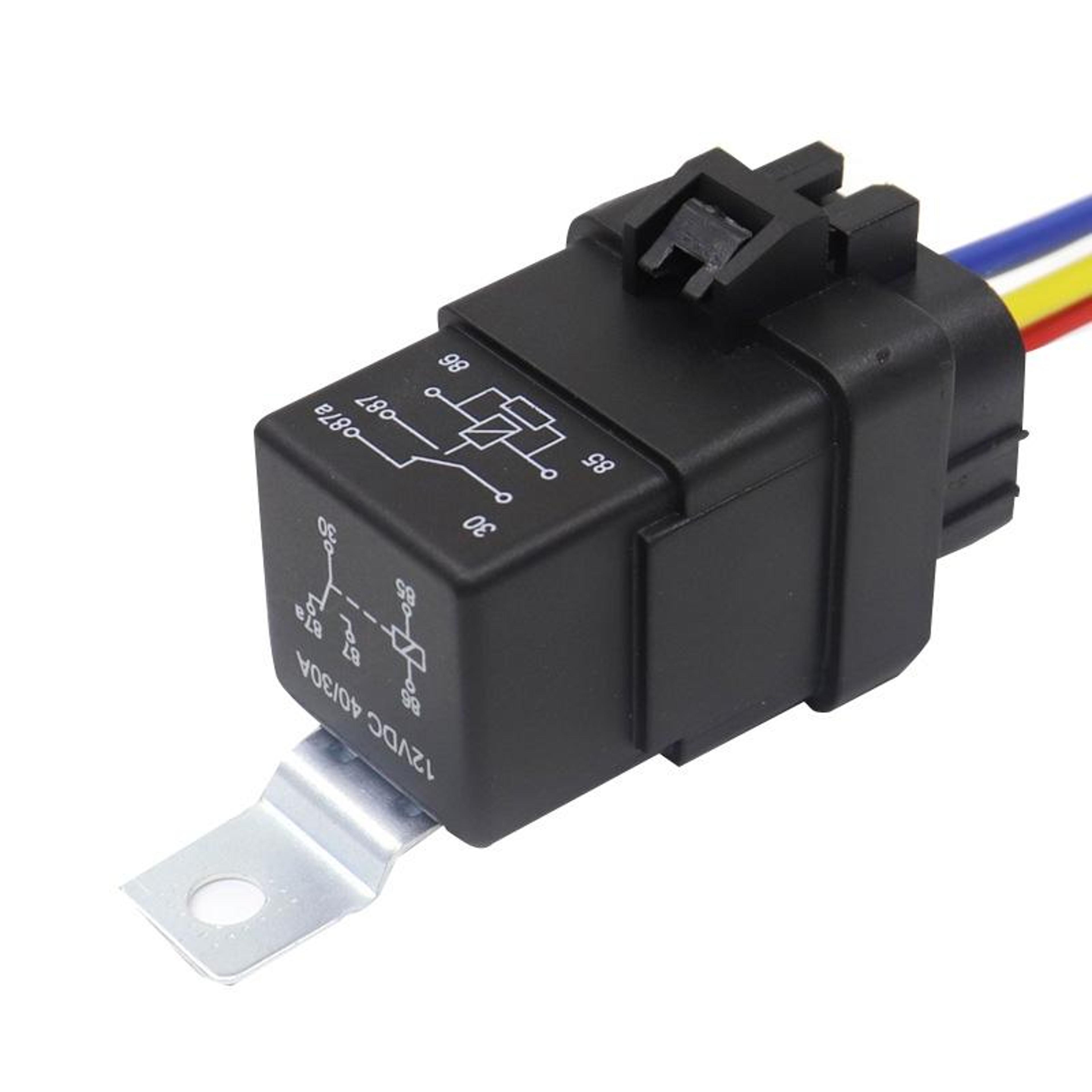 1040 Waterproof 5 Pin Automotive Relay 40A With Mounting Bracket For Reliable Vehicle Power Control 7