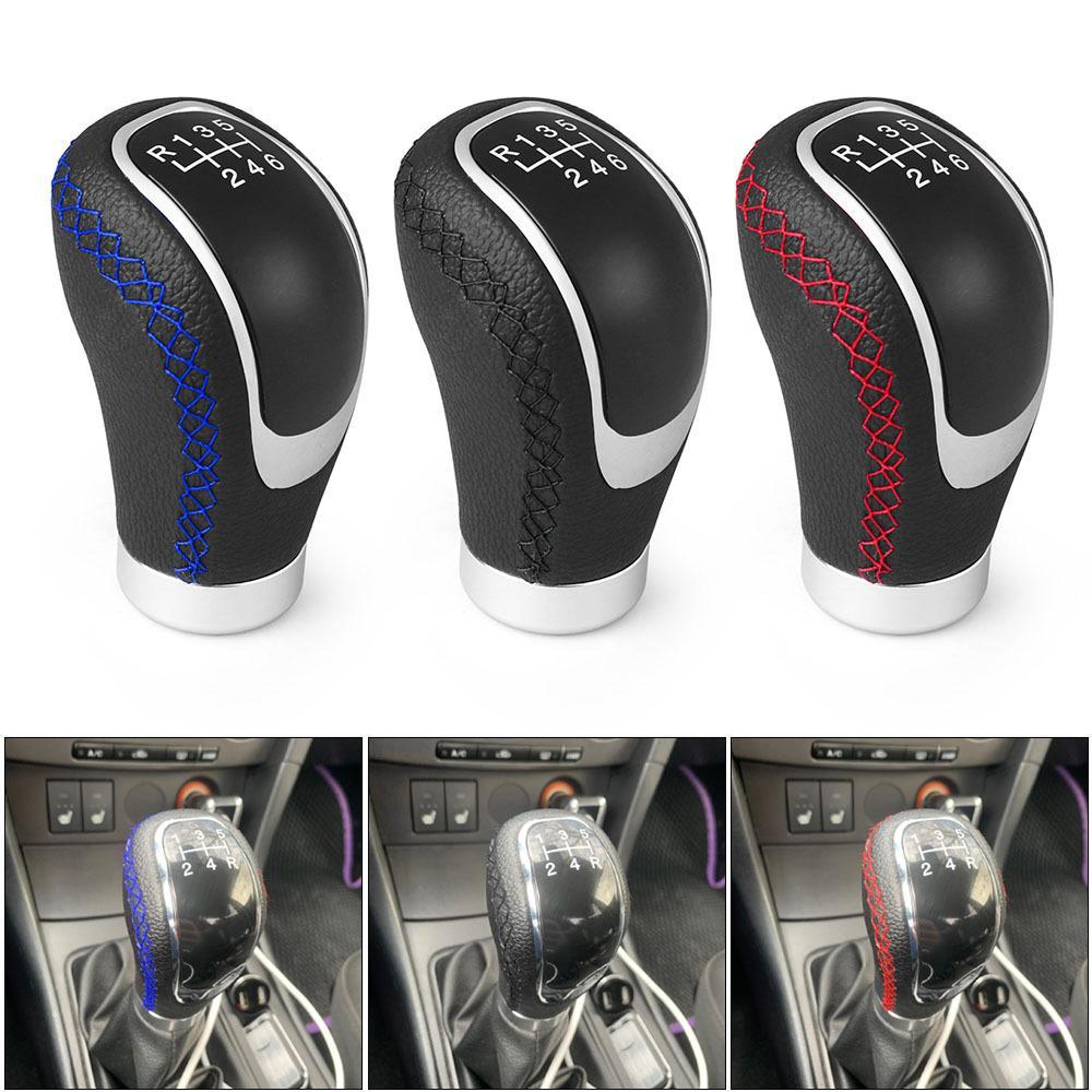 Universal PU Shift Knob Gear Shift Lever With 3 Position Dial For Manual Transmission Cars 1