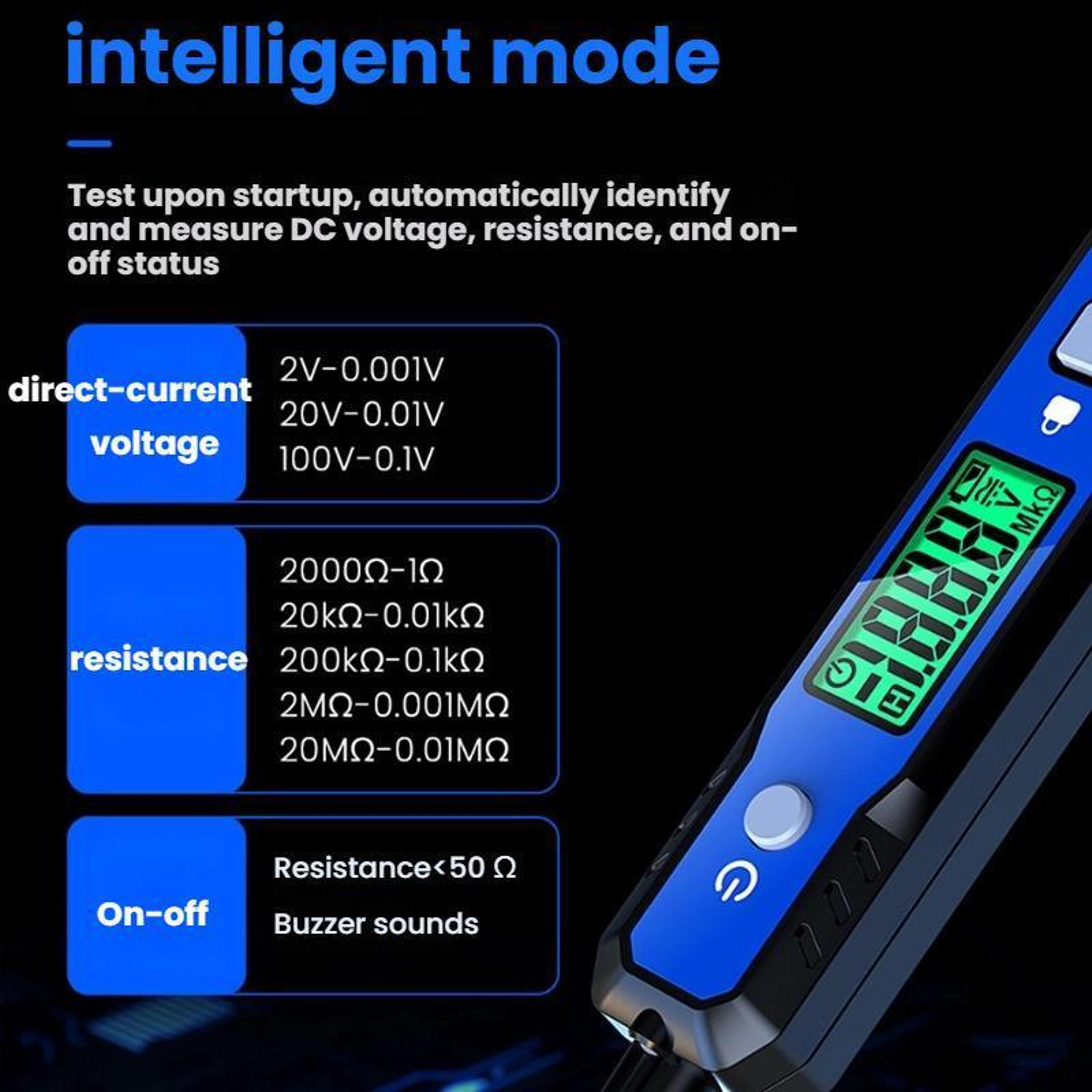 OBDResource Smart Automotive Circuit Tester 08 100V Digital Voltage  Resistance Diagnostic Probe 9
