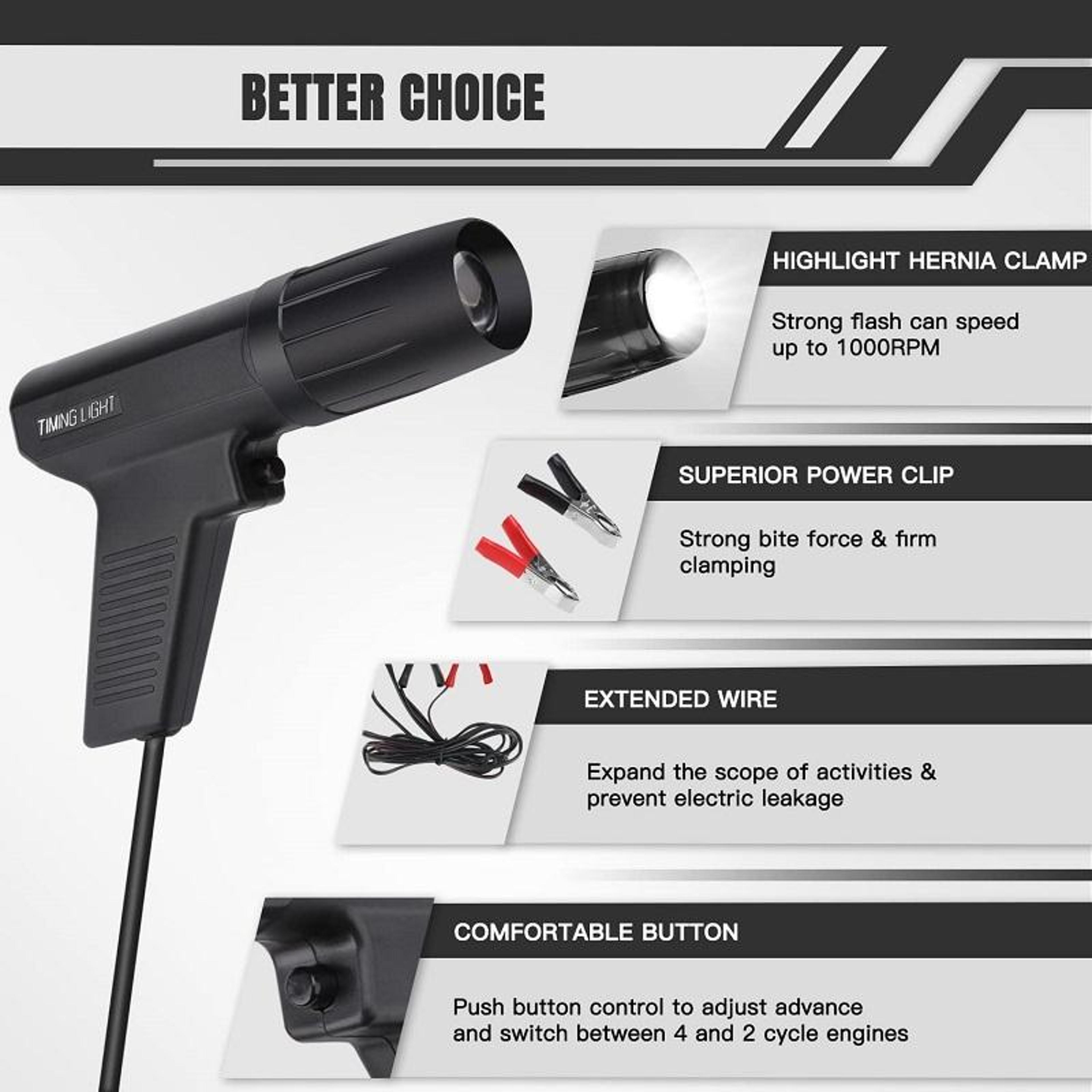 Precision Xenon Ignition Timing Light For 12V Petrol Engines Strobe Tester 4