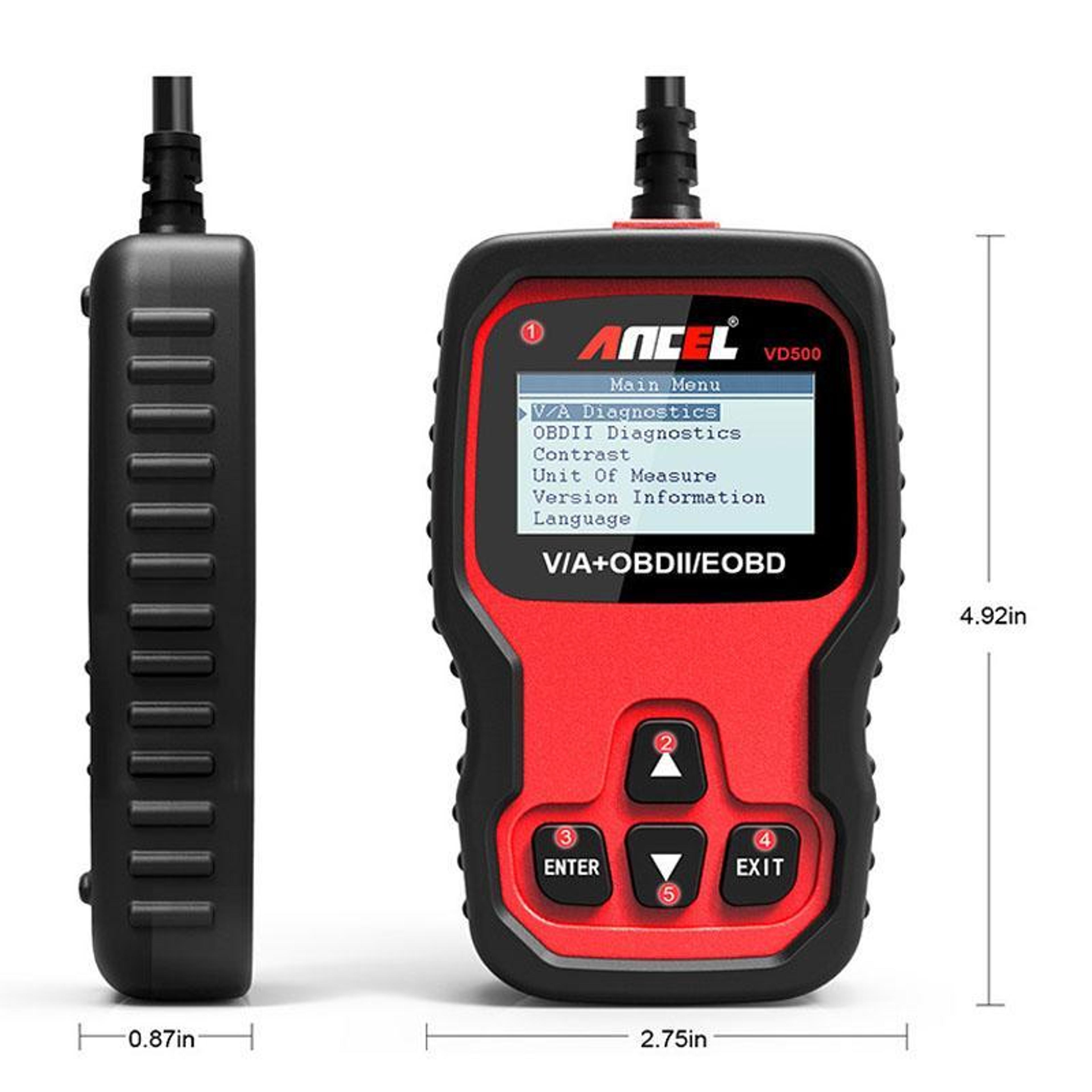 ANCEL VD500 VAG Diagnostic Scanner For VW Audi Skoda Seat With Full System Code Reading 4