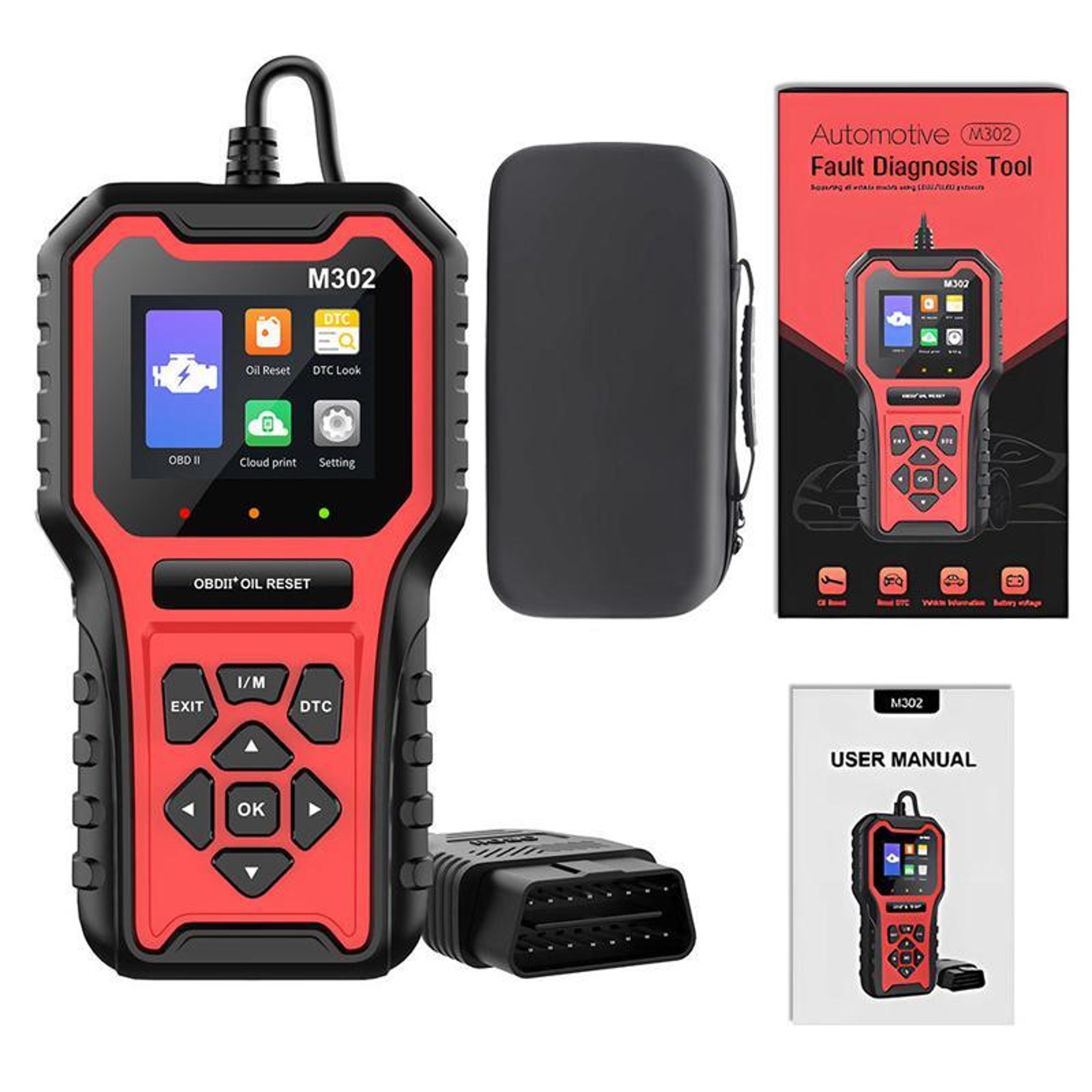 M302 OBD2 Oil Reset Tool  Car Diagnostic Scanner For Maintenance Light Reset 2
