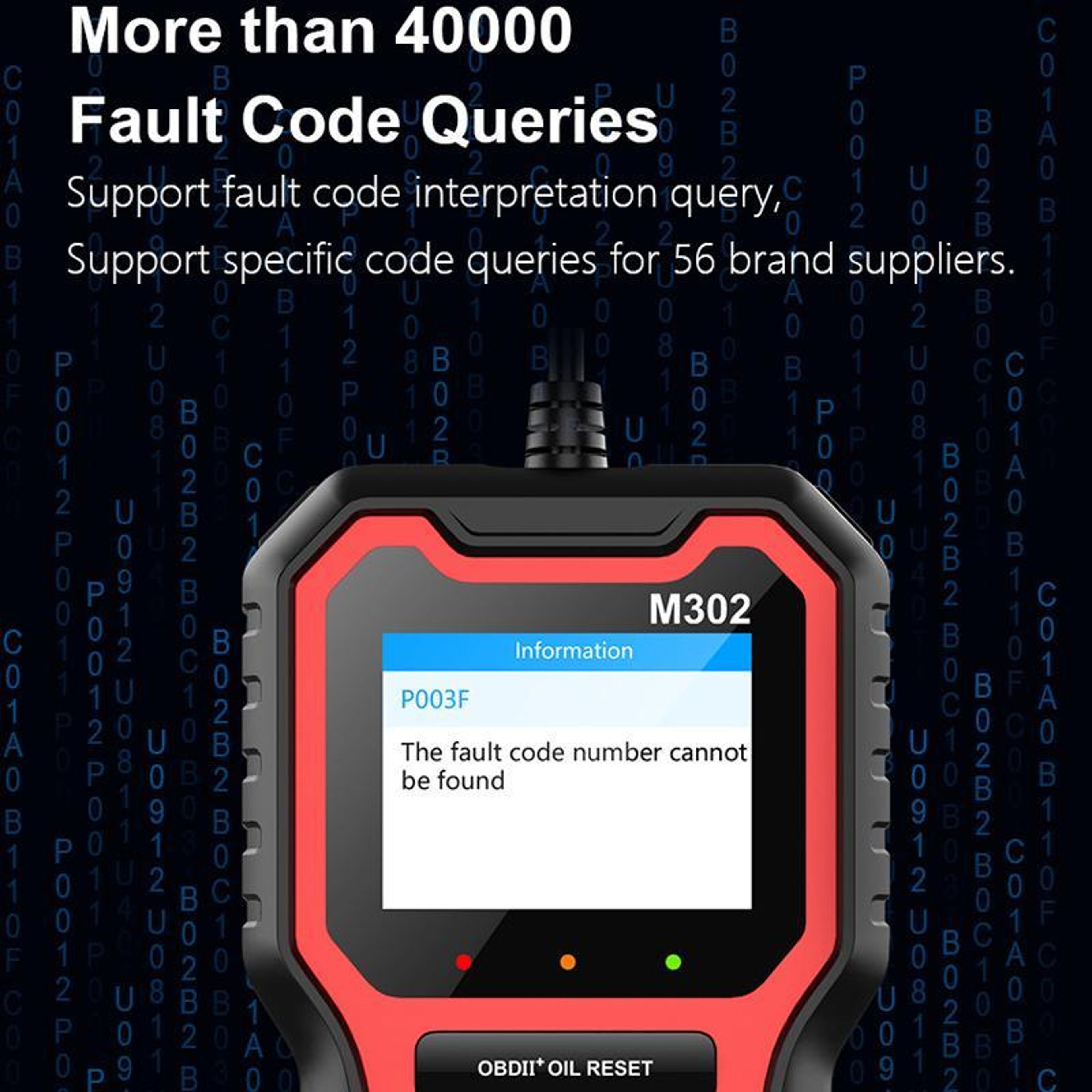 M302 OBD2 Oil Reset Tool  Car Diagnostic Scanner For Maintenance Light Reset 7
