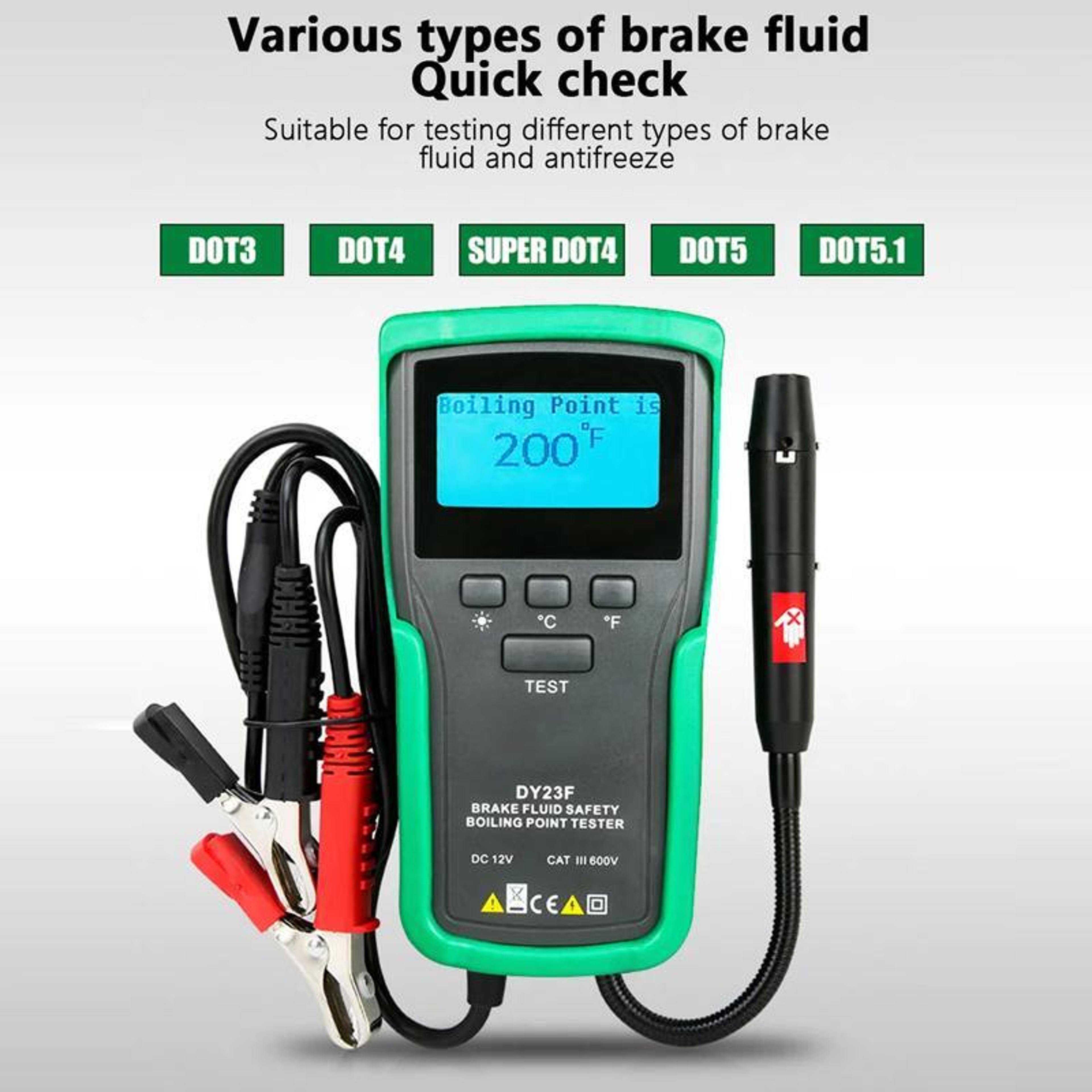 DUOYI Digital Brake Fluid Tester  Boiling Point Analyzer For DOT3 DOT4 DOT5 Brake Systems 1