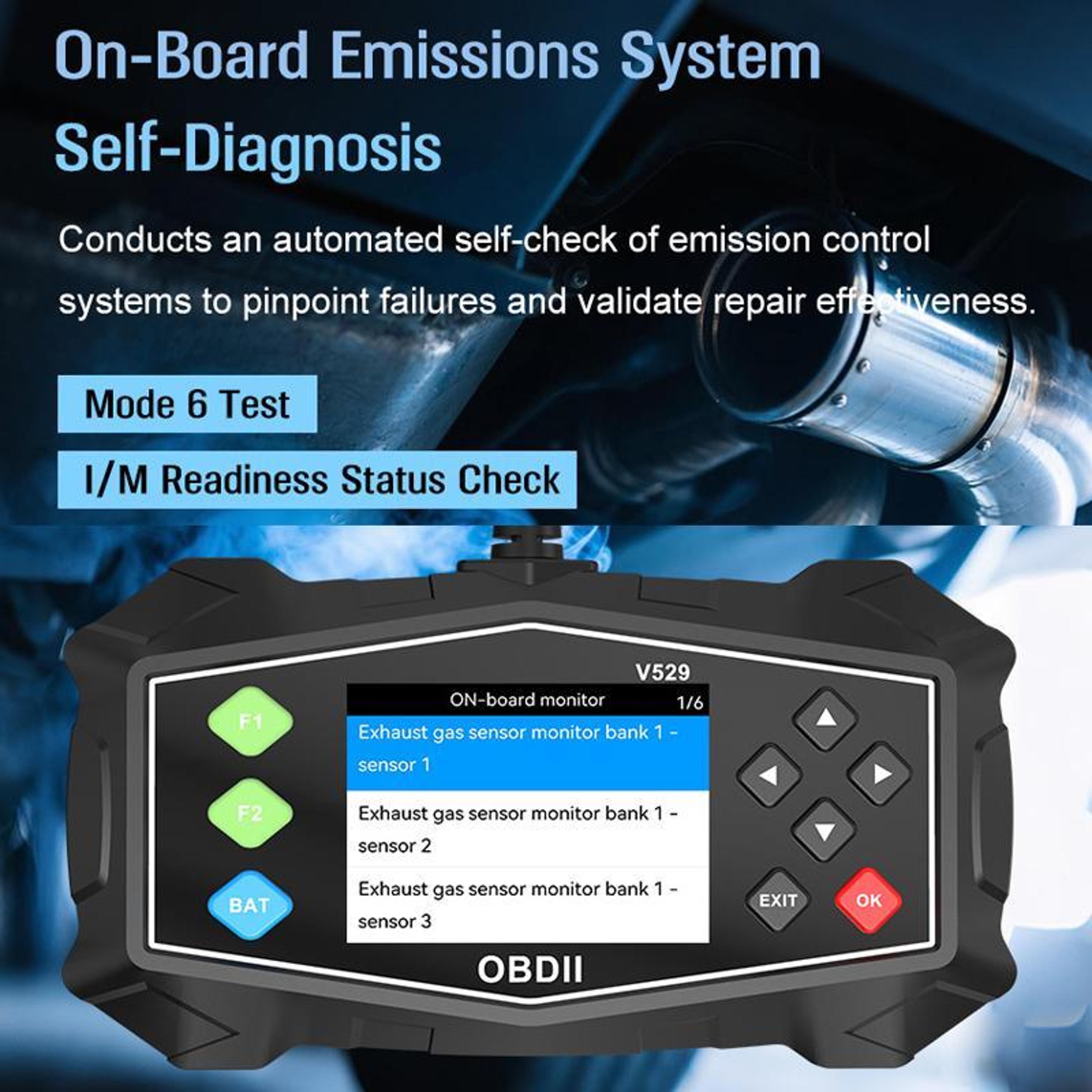 V529 OBD2 Engine Diagnostic Scanner With Battery Test  Check Engine Code Reader 4