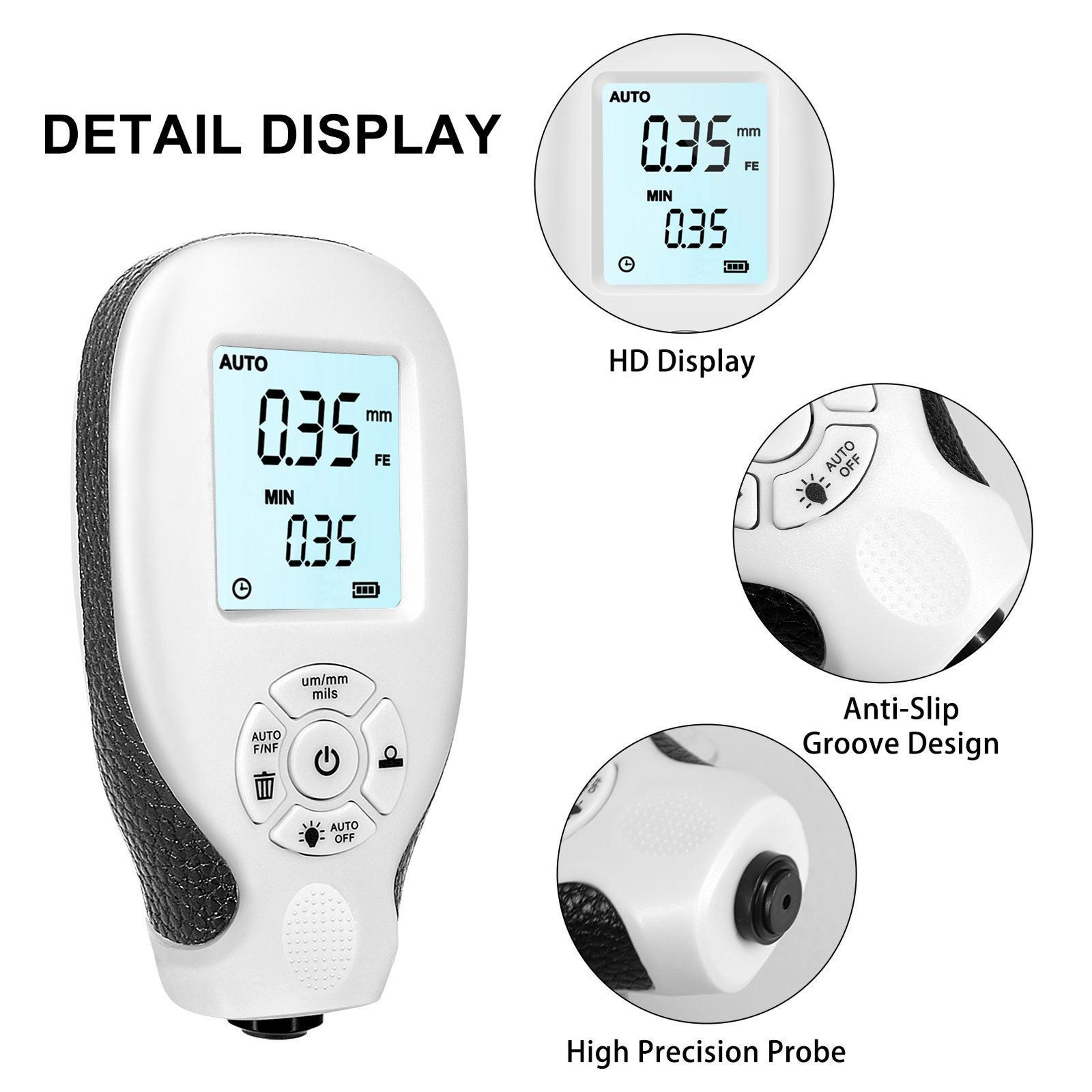 Precision Auto Paint Thickness Gauge With Backlit Display  Multi Point Calibration 5