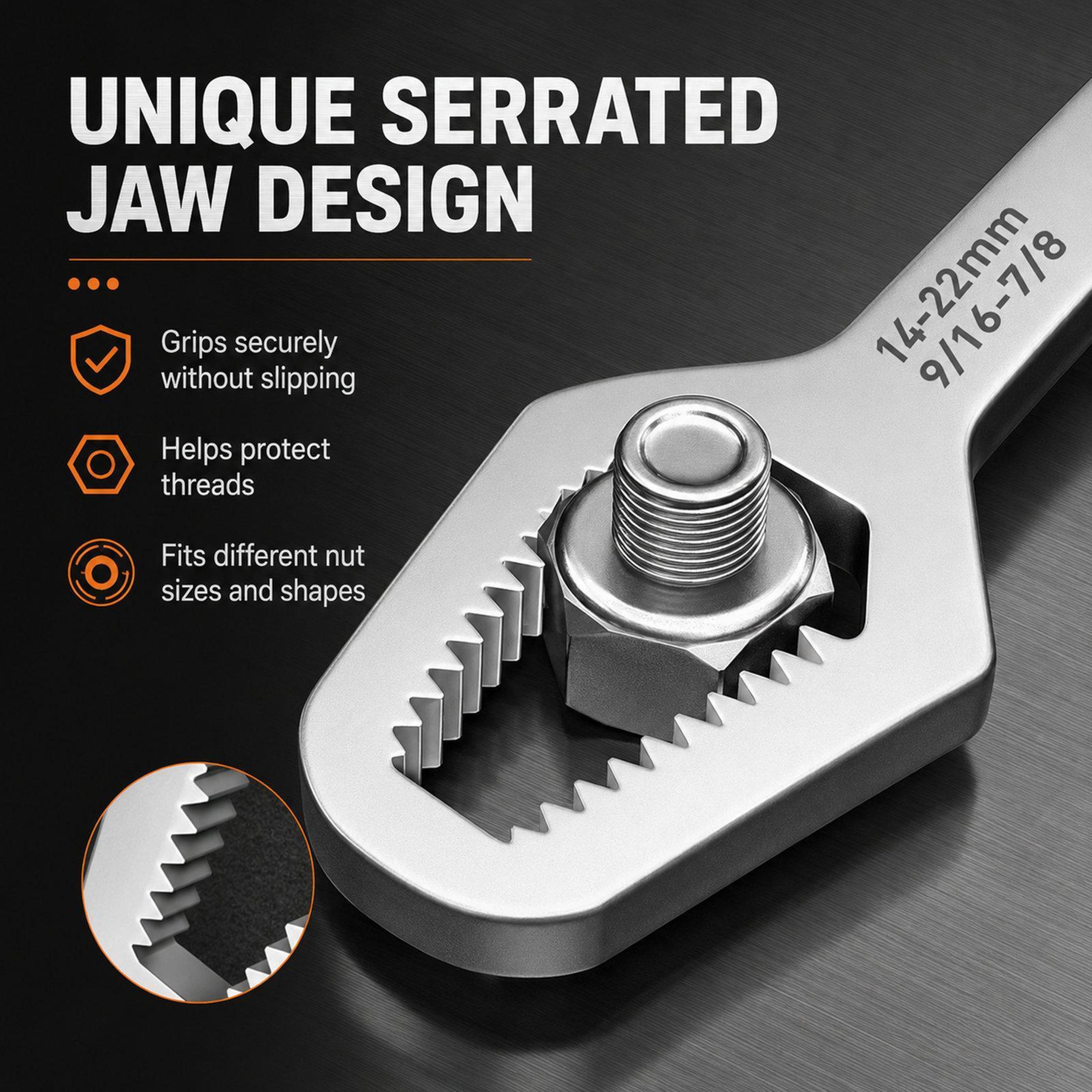 Universal Self Tightening Adjustable Wrench 824mm Multi Size Spanner For Auto Plumbing  DIY Repair 1