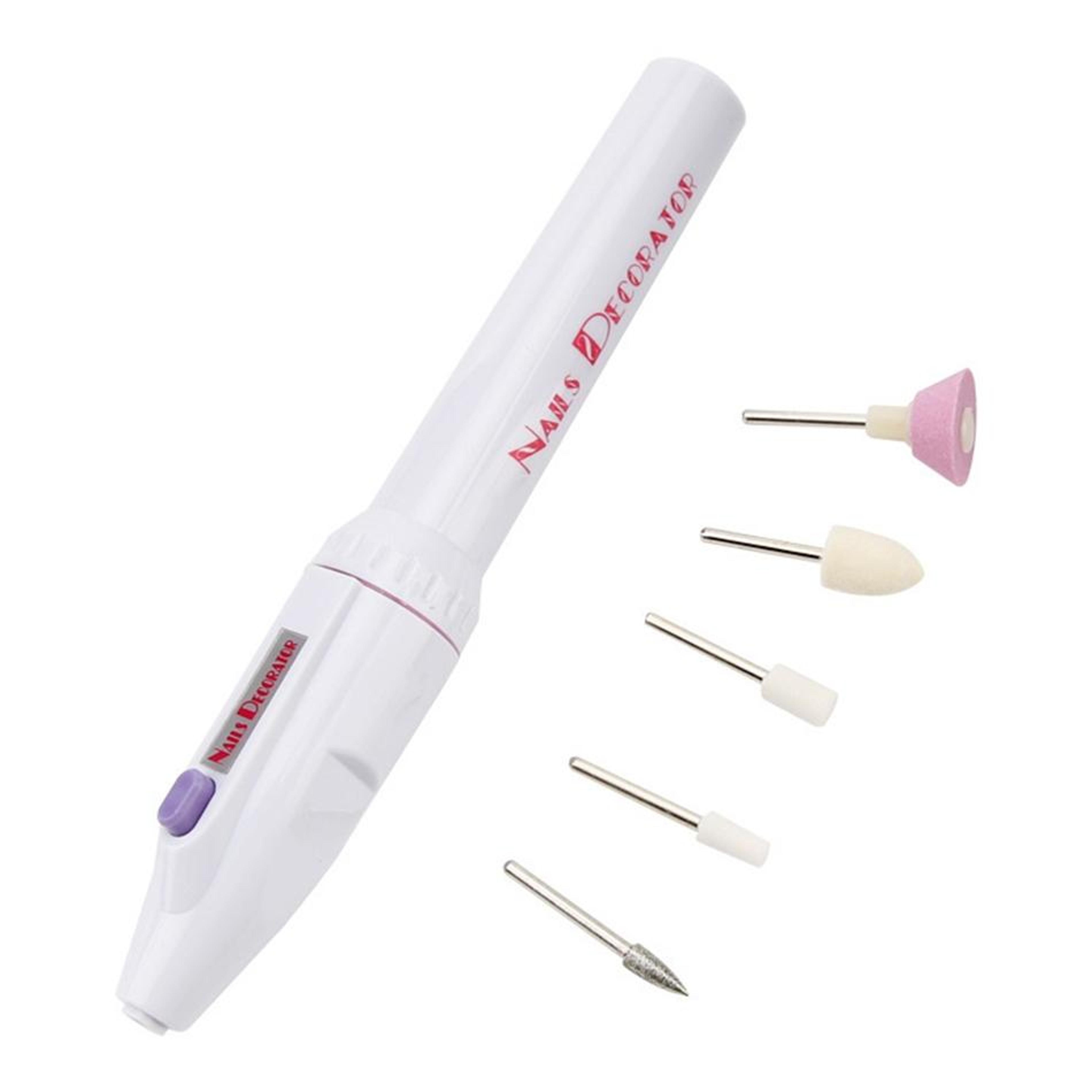 SalonSmooth Electric Nail File  Pedicure Kit With 5 Precision Bits 0