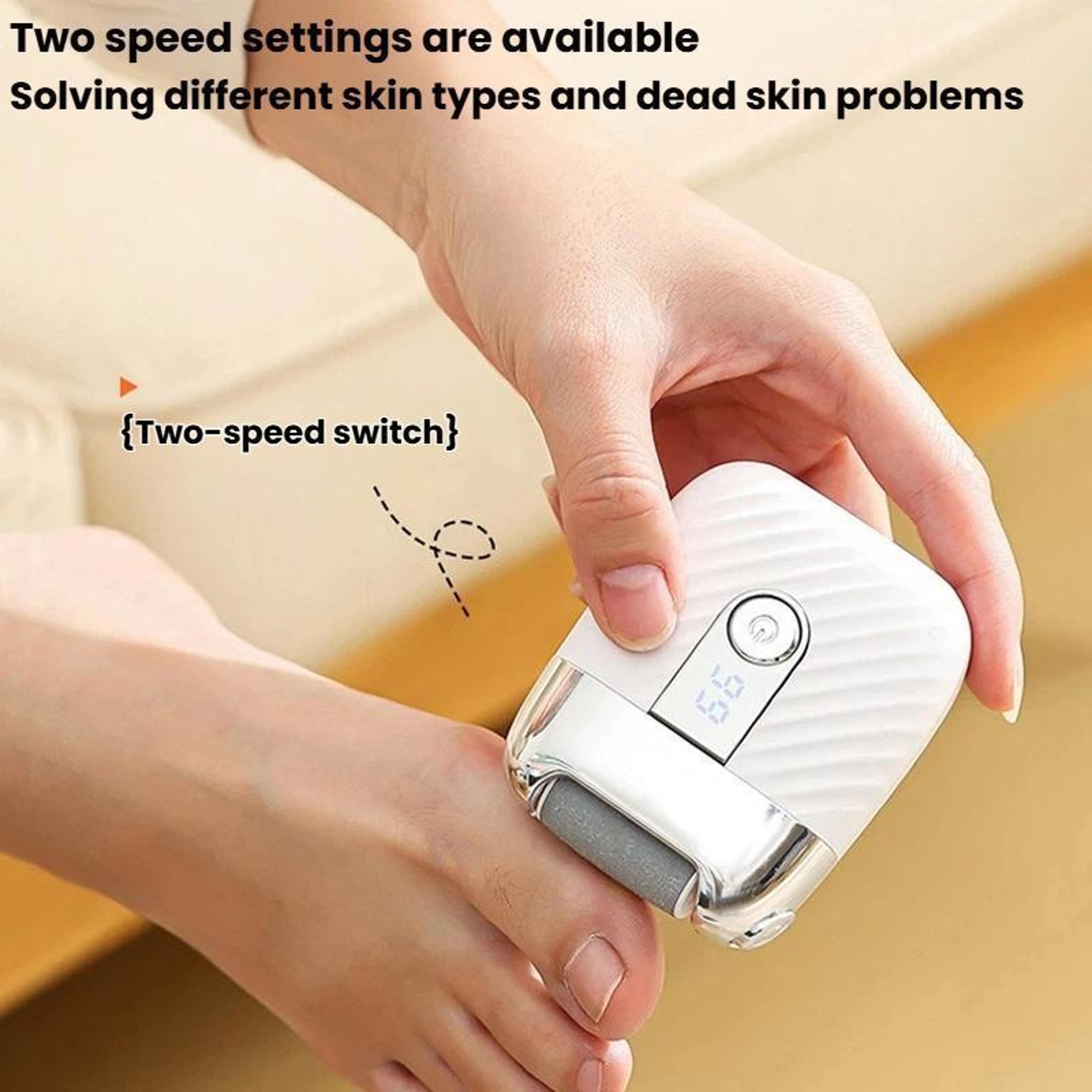 SmoothStep Pro Electric Foot File  Callus Remover Rechargeable Portable Pedicure Tool 2