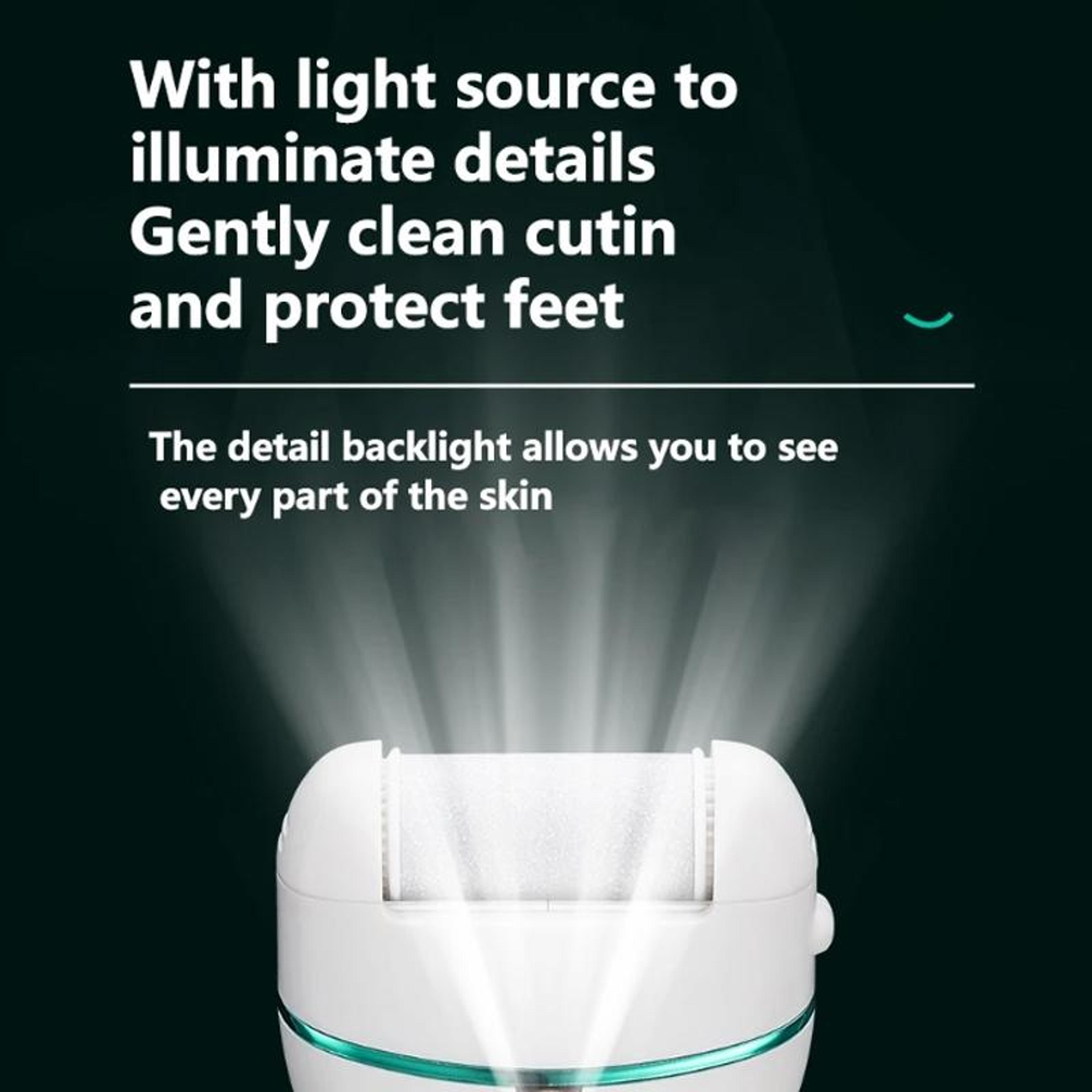 Rechargeable Electric Foot Callus Remover With LED Display  Waterproof Pedicure Care Kit 12