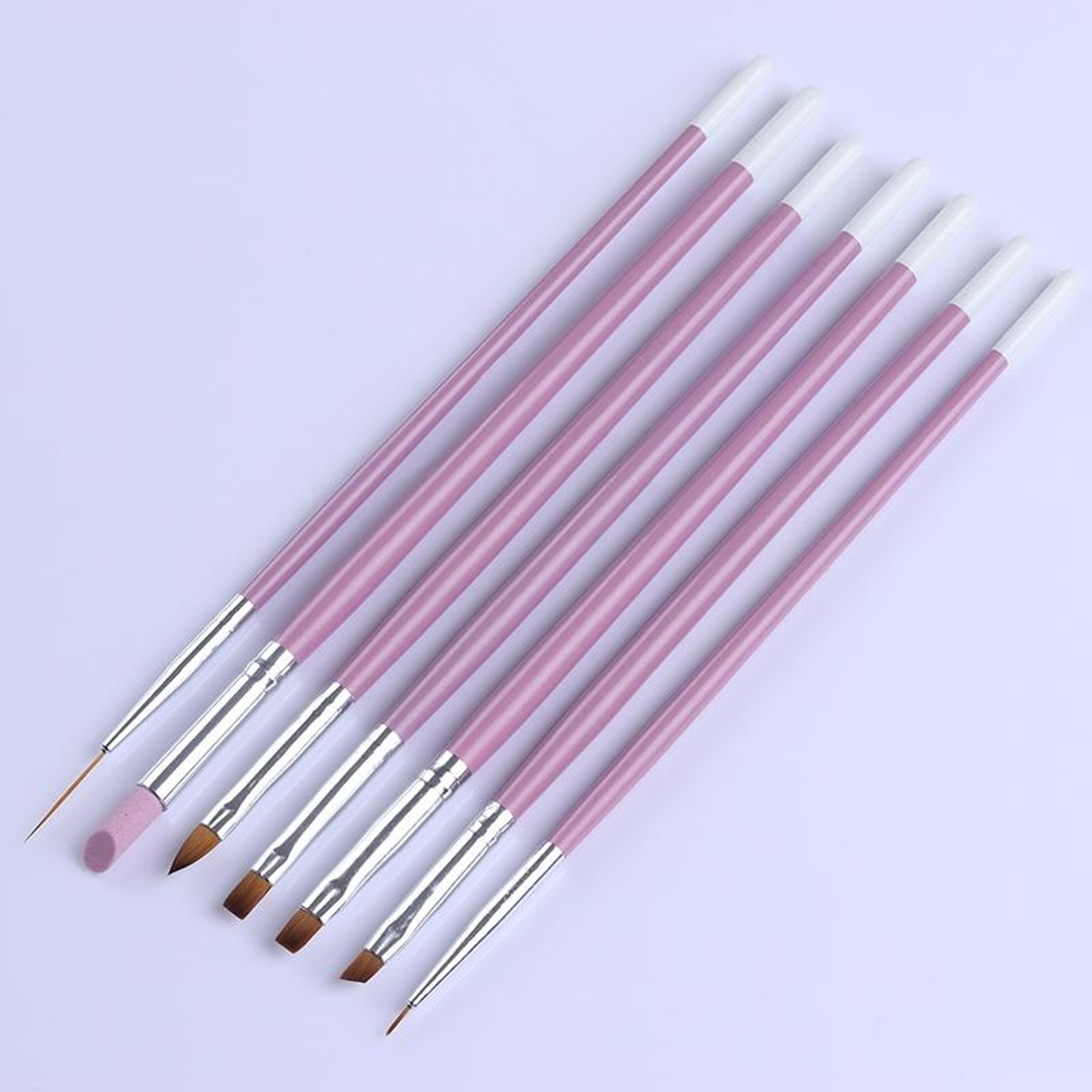 7 Piece Professional Nail Art Brush Set For Precision Nail Design  Manicure 5