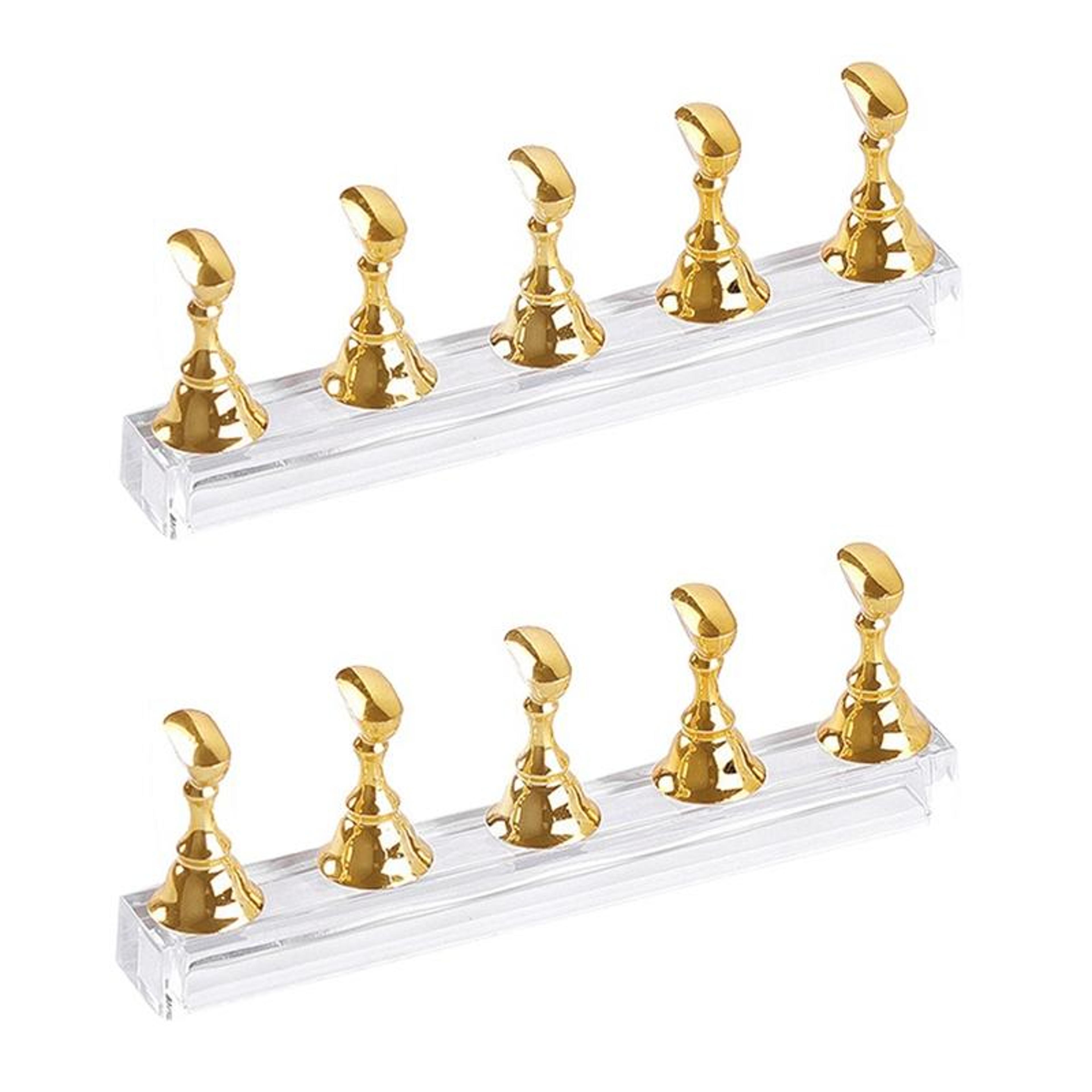 Magnetic Nail Art Practice Holder Set With Acrylic Base And Display Stand 7