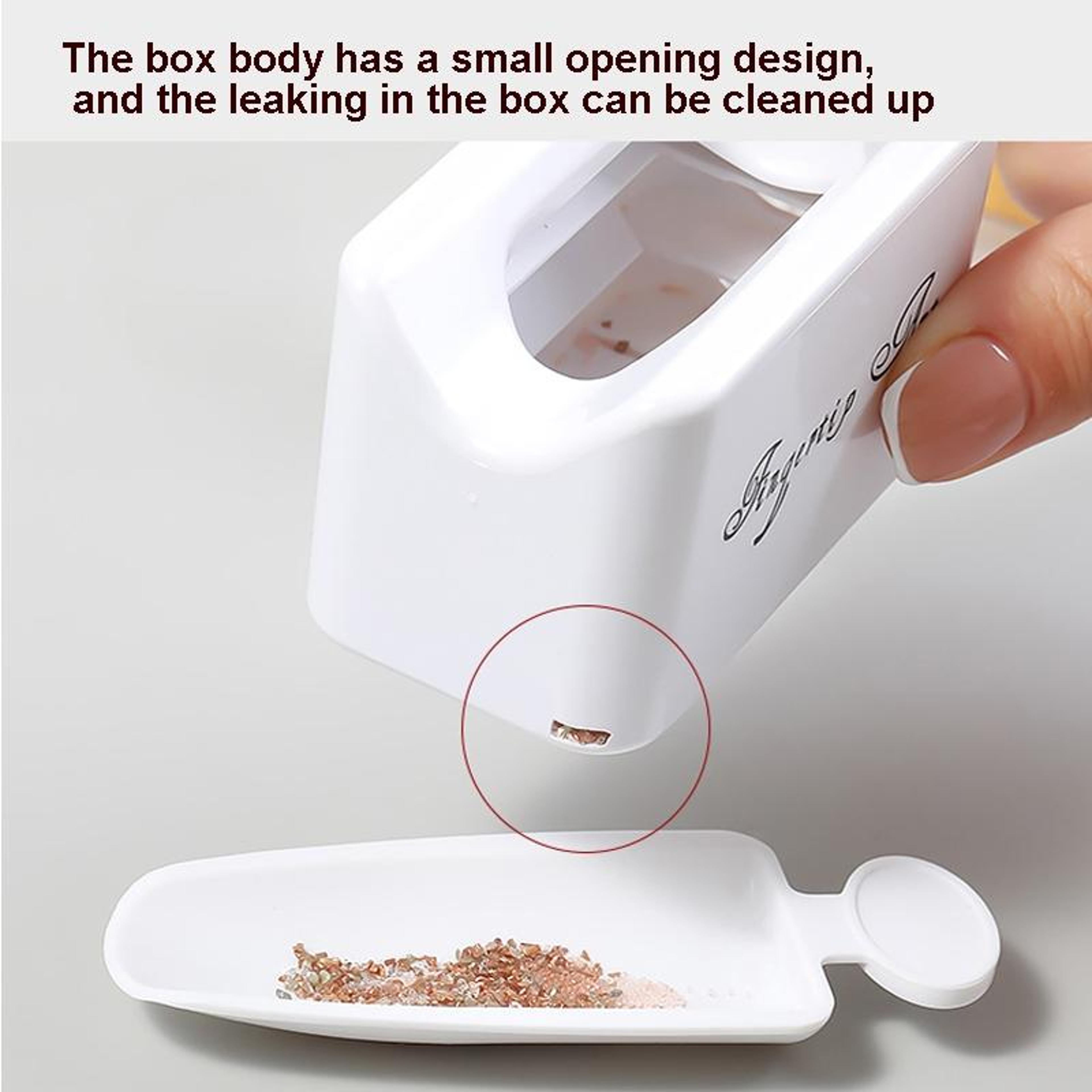 Dip Powder Saver Box For Nail Art Double Layer Glitter Recycling Container 4