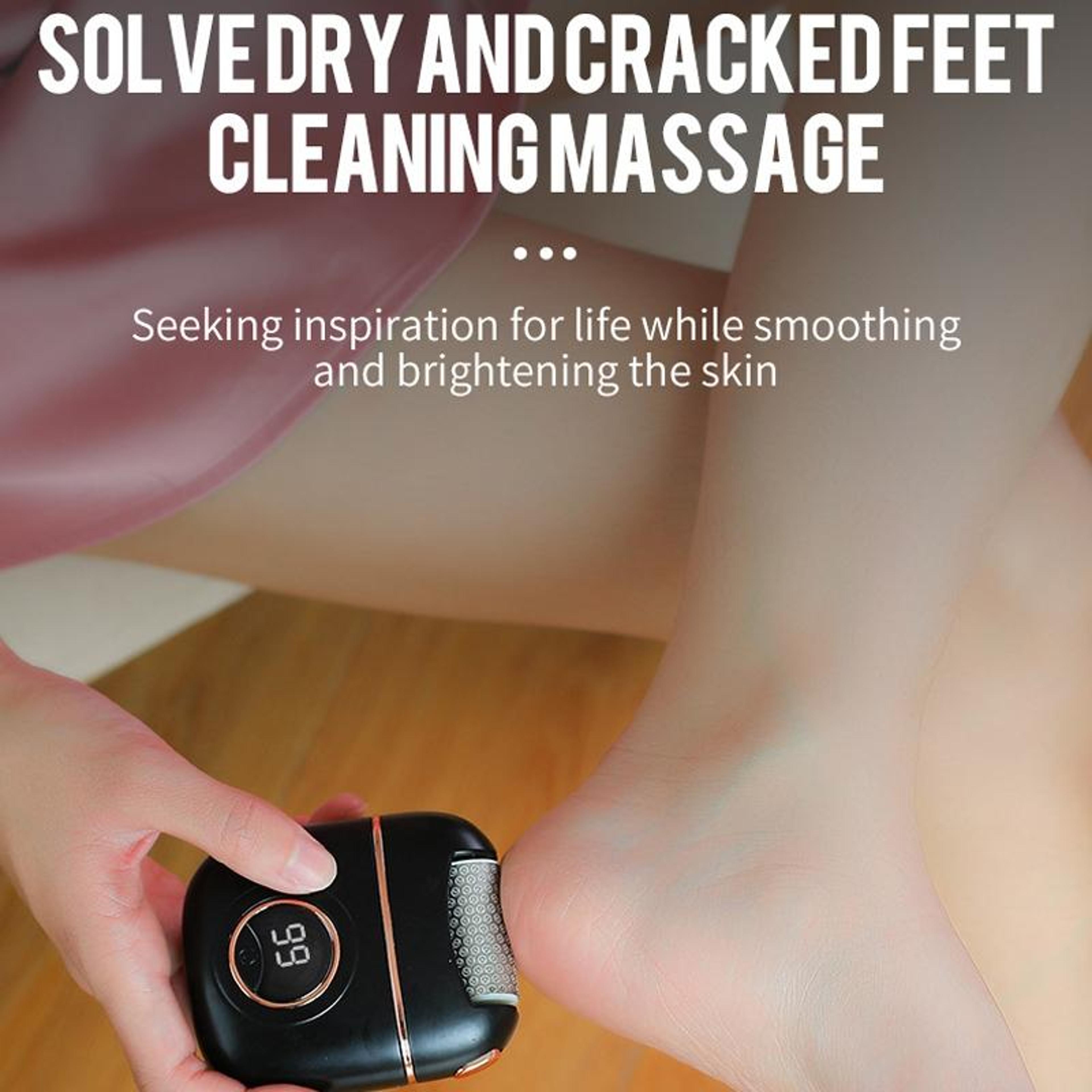 Electric Foot Grinder Callus Remover With LED Light  Dual Grinding Heads 2