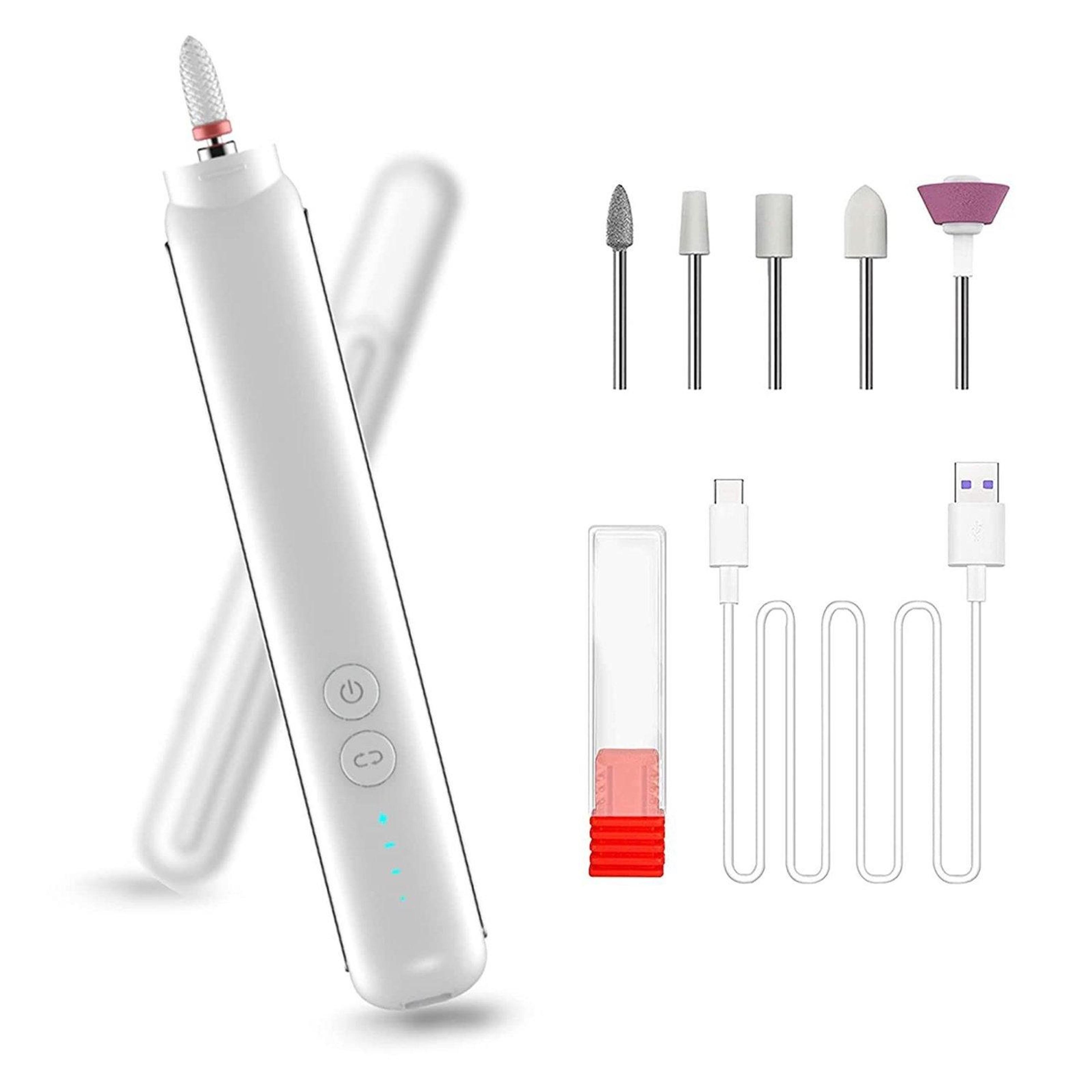 LumiGlow Rechargeable Electric Nail Drill Kit With Ceramic Bit  Precision LED Light 0