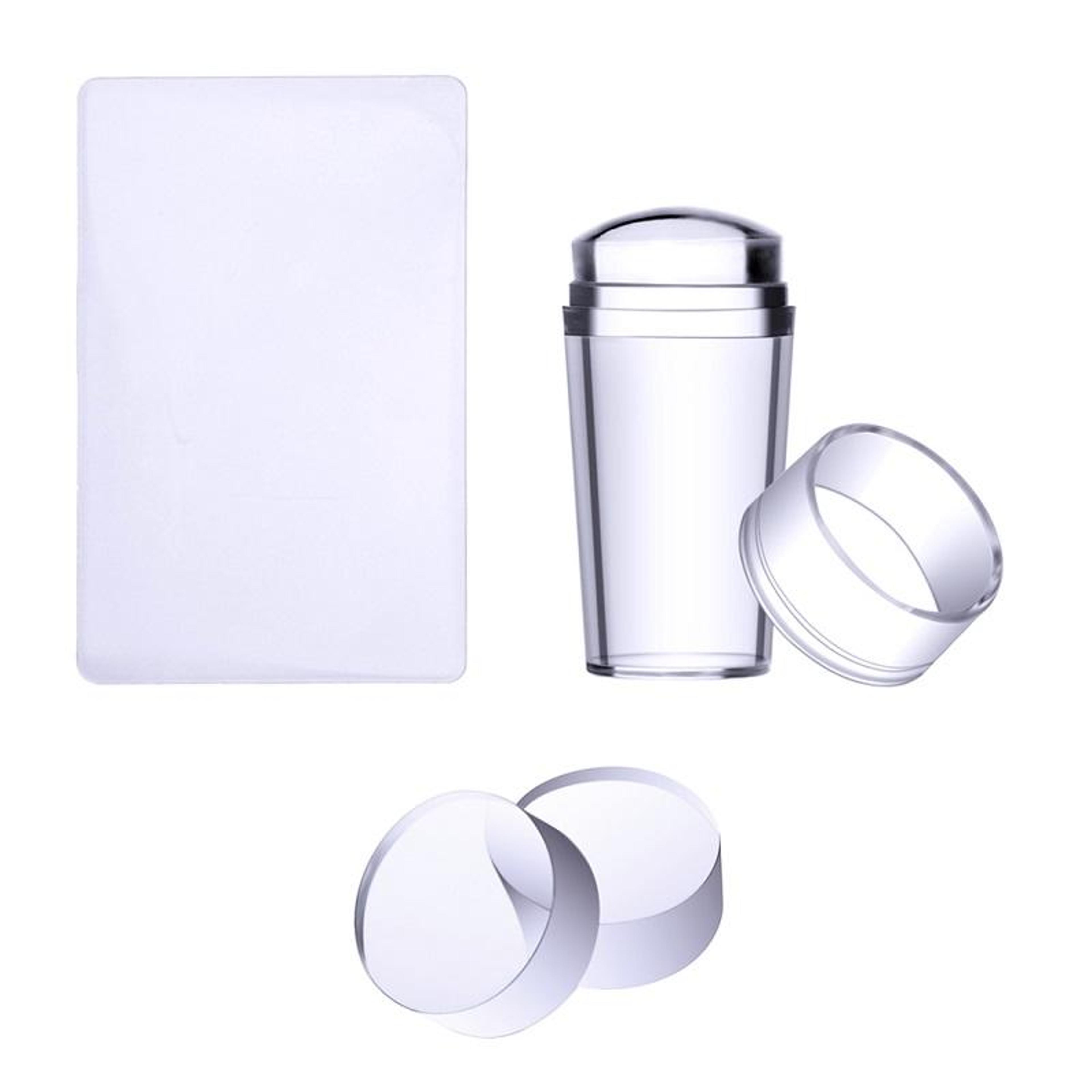 ClearView Nail Art Stamper Kit With Scraper  Cover For Precise Nail Design Transfer 2
