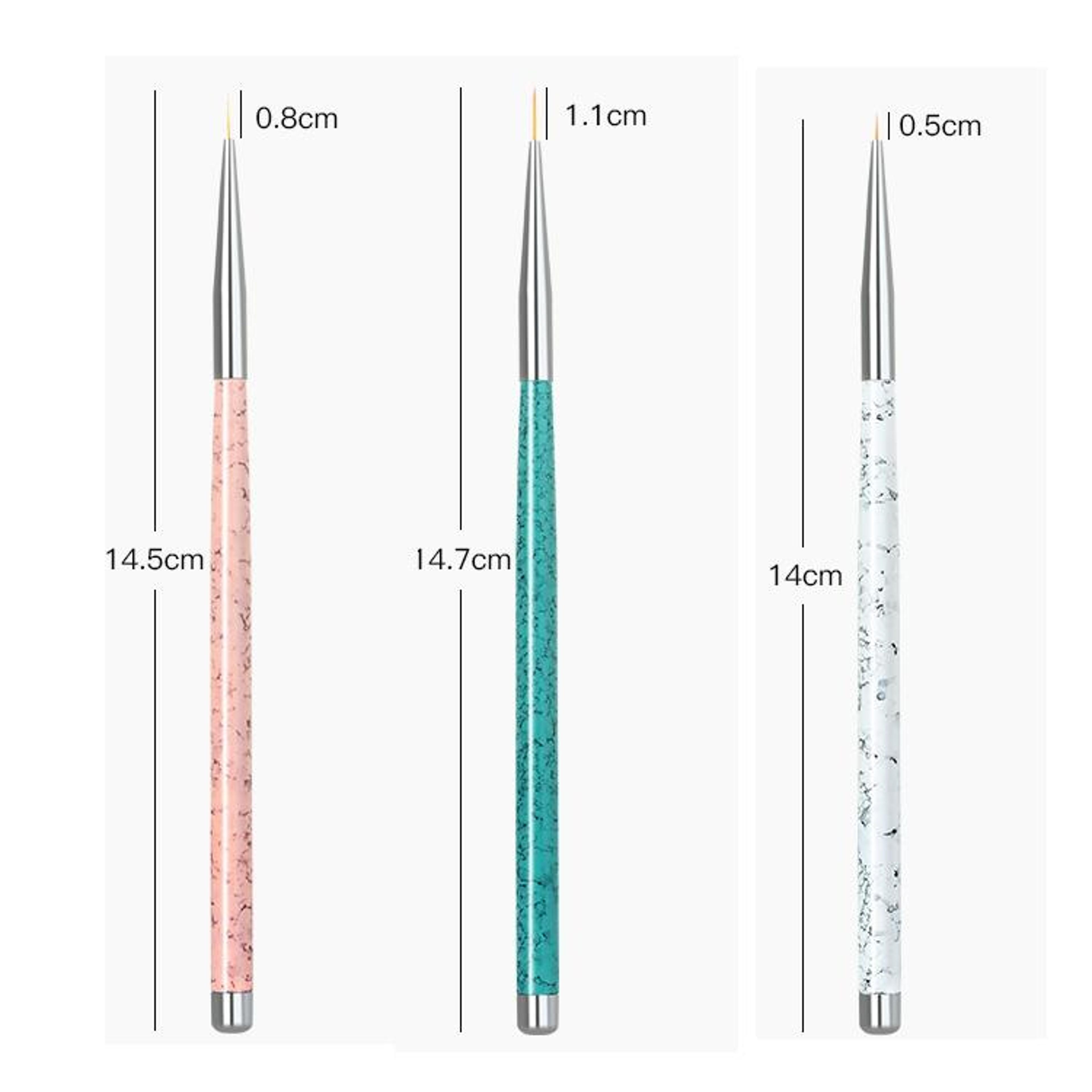 Precision Nail Art Dotting  Drawing Pen Set 3PCS Nail Art Brushes For DIY Designs 5