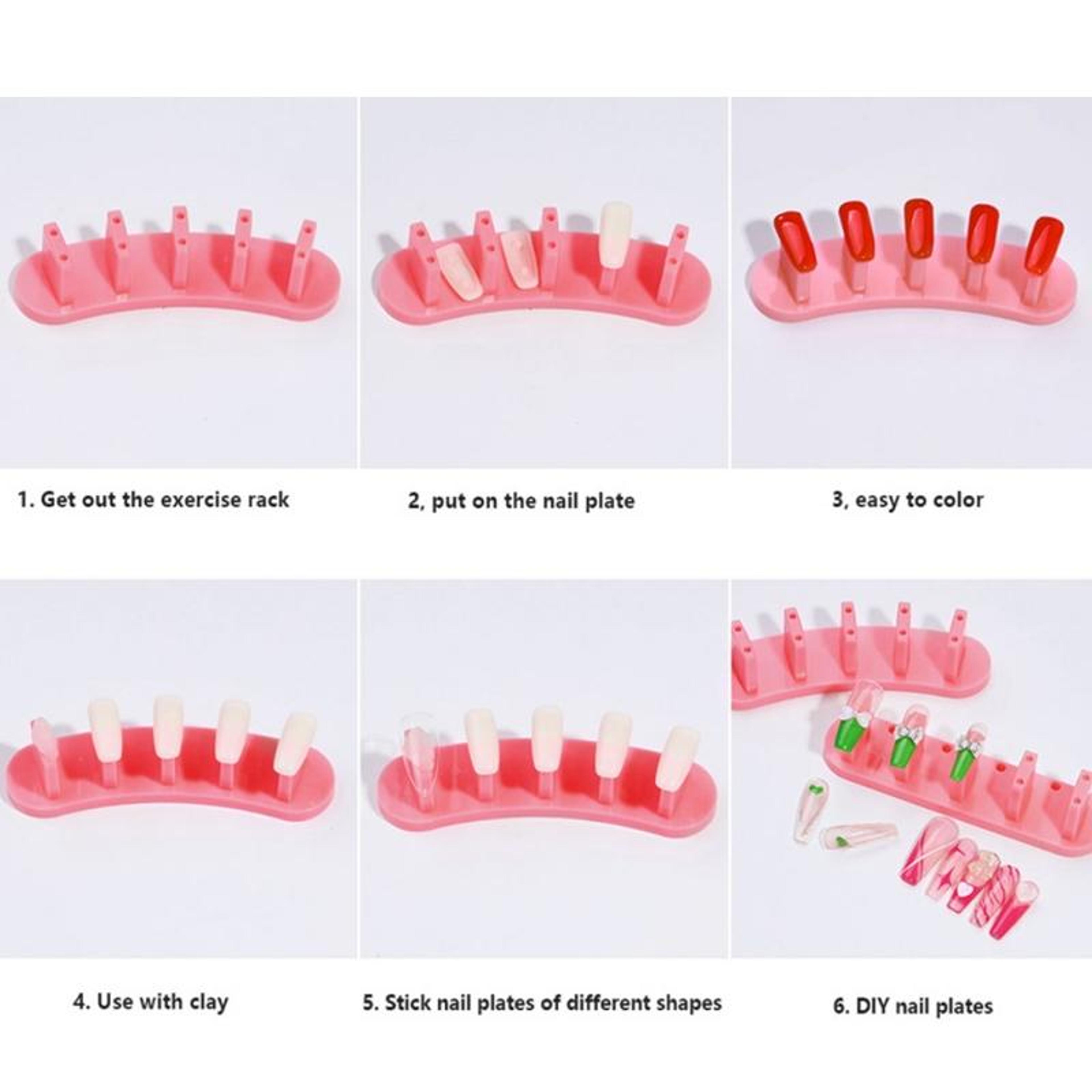 Professional Nail Practice Stand  Nail Display Stand Set With 30 Detachable Tips 4